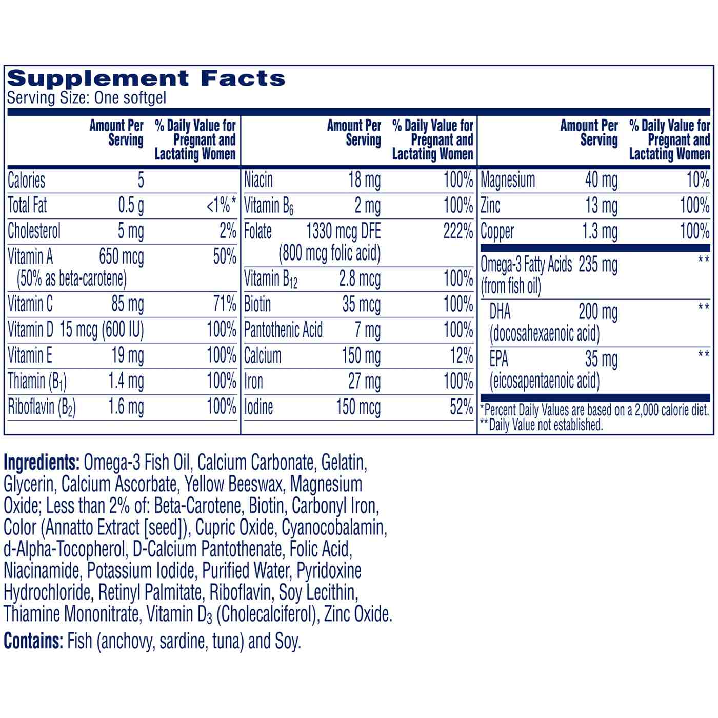 One A Day Prenatal 1 Complete Multivitamin Softgels; image 6 of 7