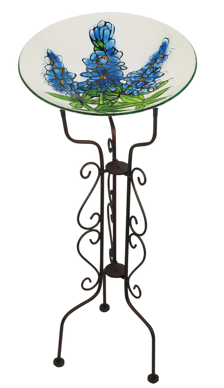 Evergreen Glass Birdbath Shop Birdbaths at HEB