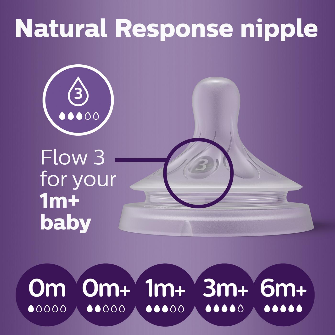 Avent Natural Nipple Medium Flow 3M+; image 5 of 5