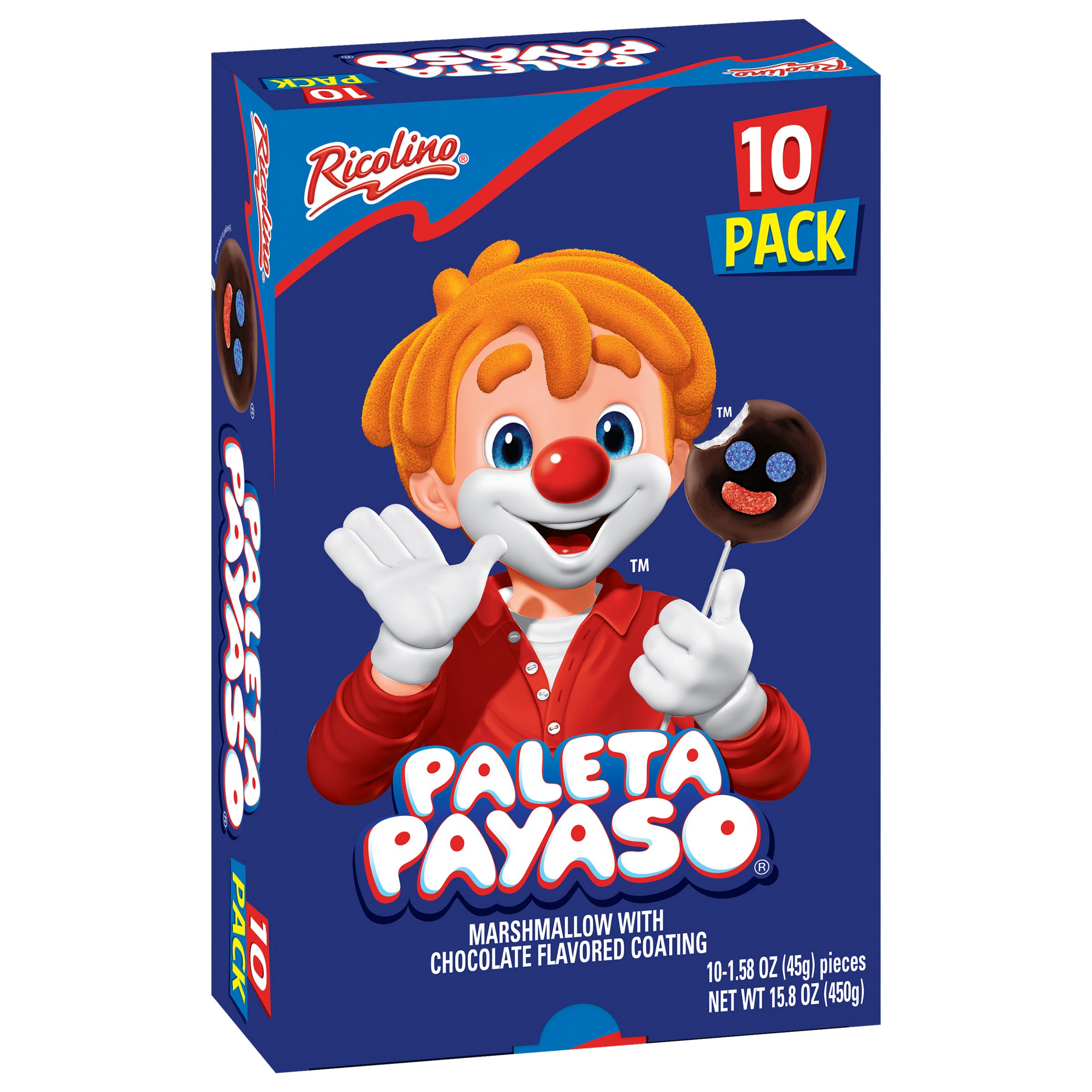 Ricolino Paleta Payaso 10-Pieces Pack