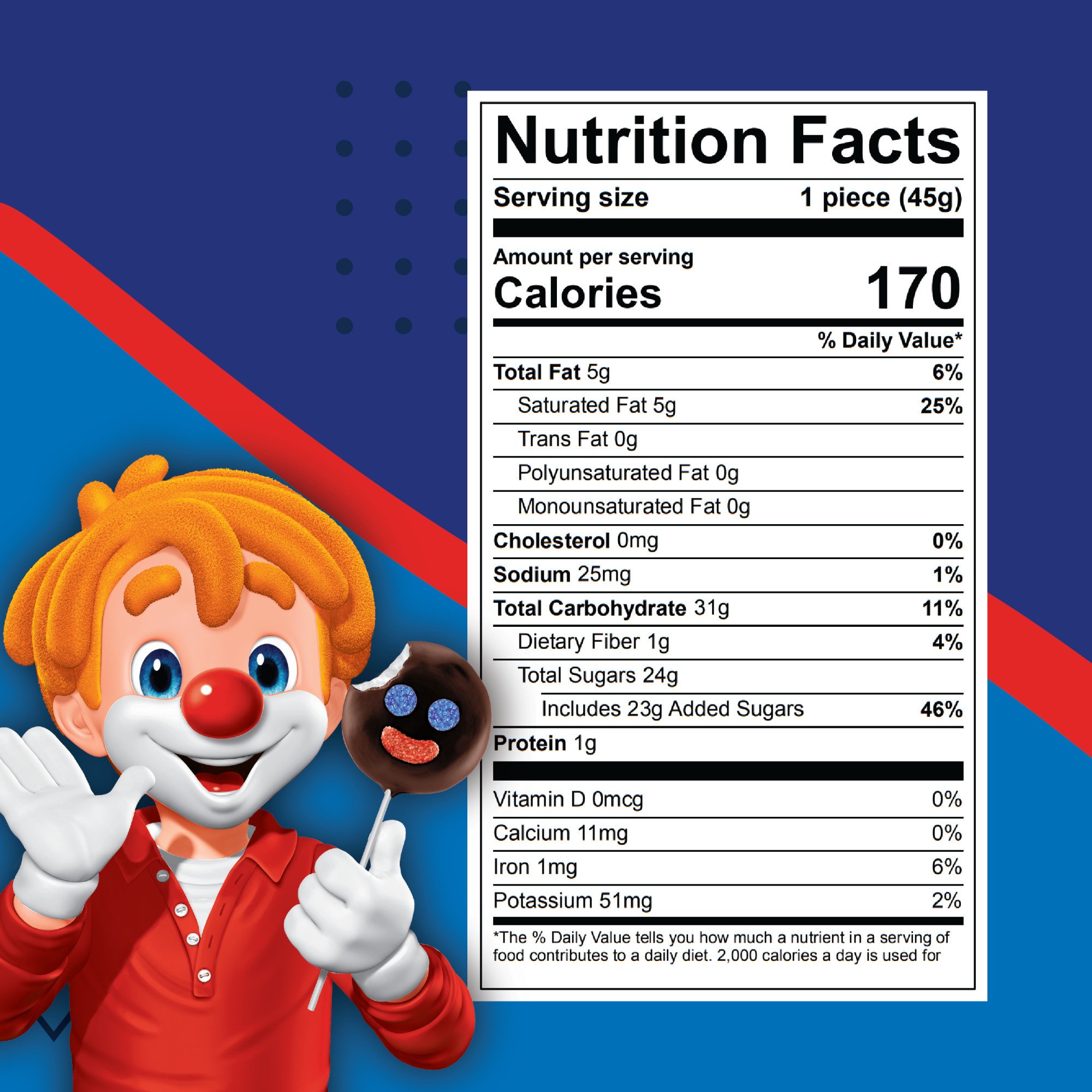 Ricolino Paleta Payaso Marshmallows with Chocolate Flavor Coating