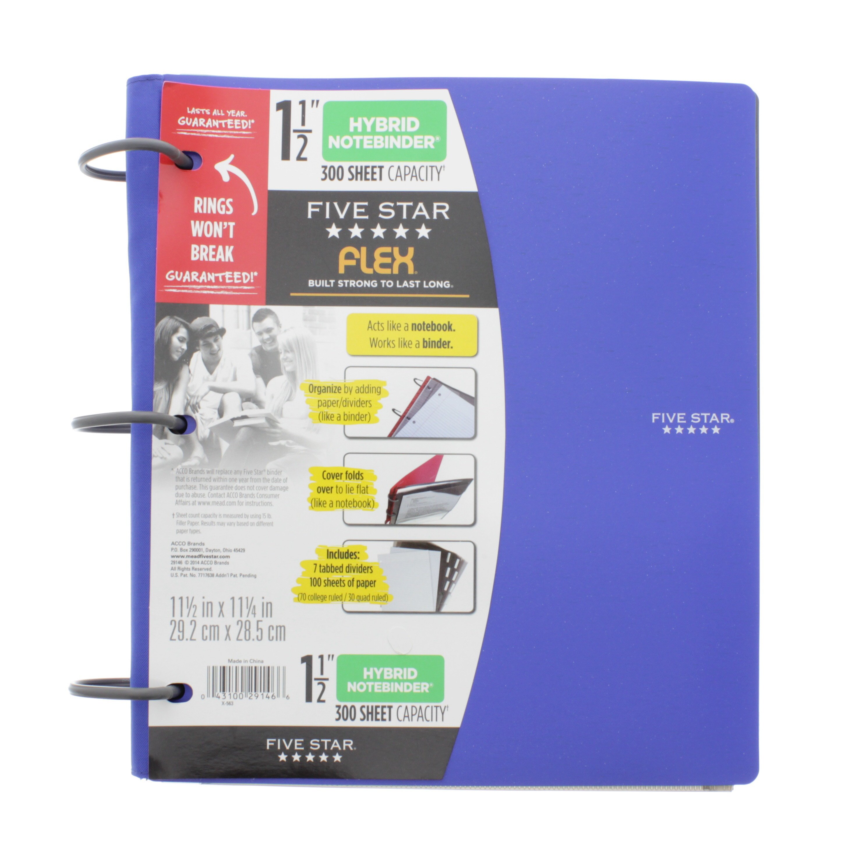 Five Star Flex Binder , Five Star Flex Hybrid NoteBinder Customizable ...