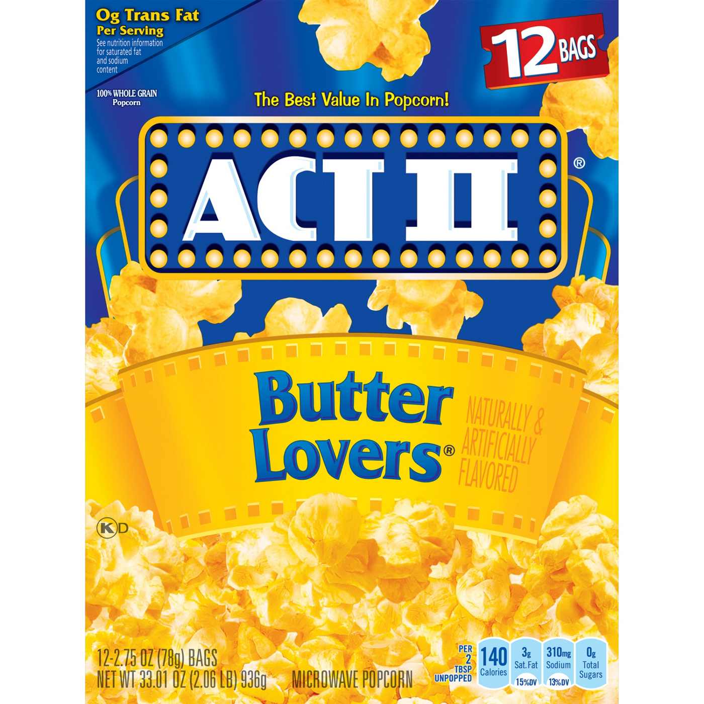 ACT II Butter Lovers Microwave Popcorn; image 7 of 7