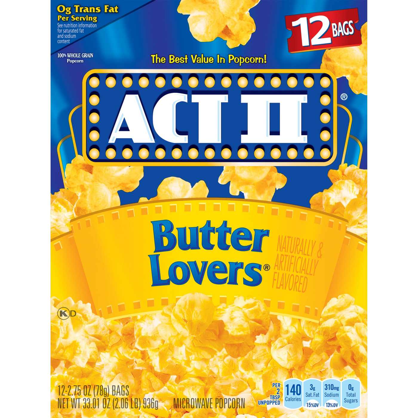 ACT II Butter Lovers' Microwave Popcorn Bags; image 7 of 7