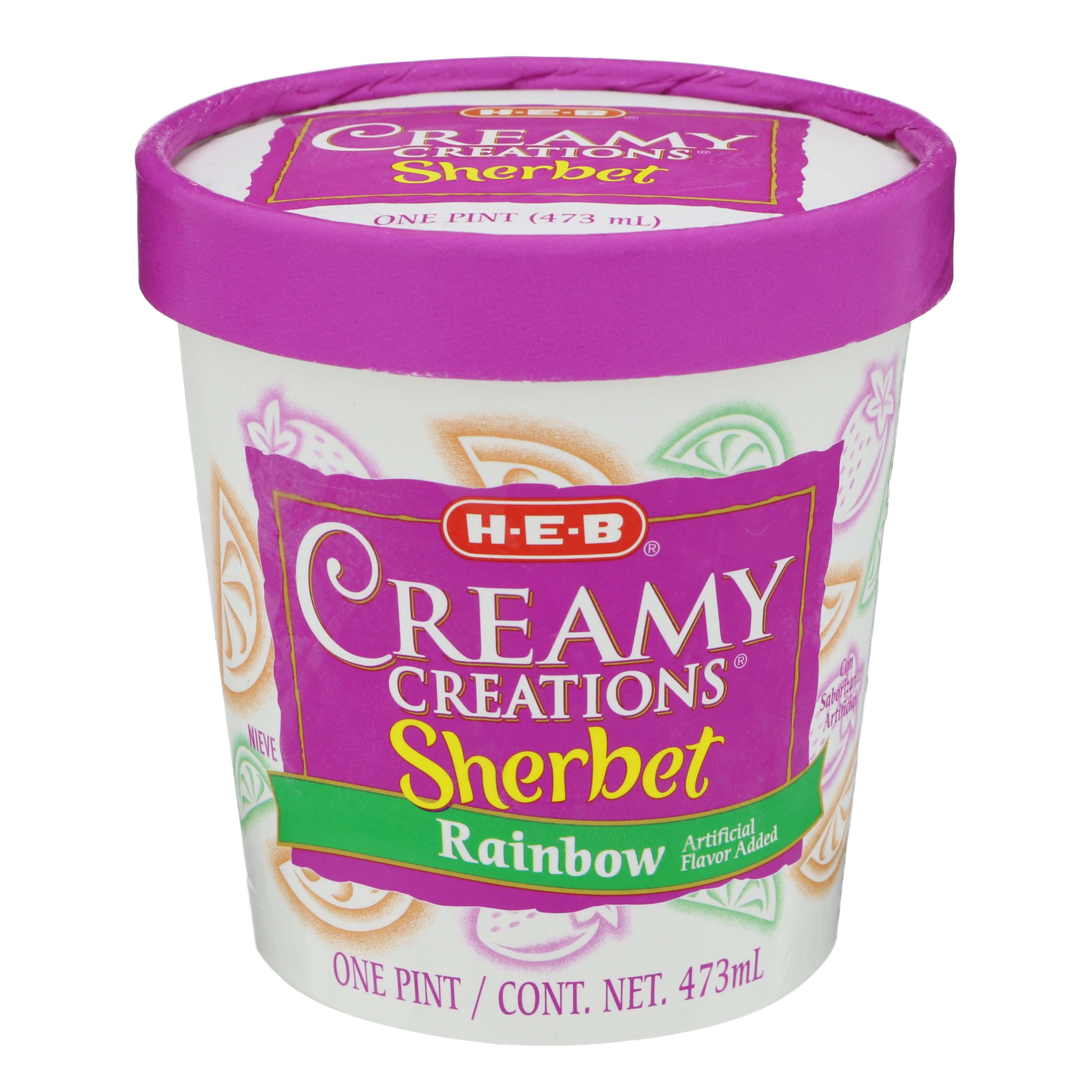 HEB Creamy Creations Rainbow Sherbet Shop Ice Cream at HEB