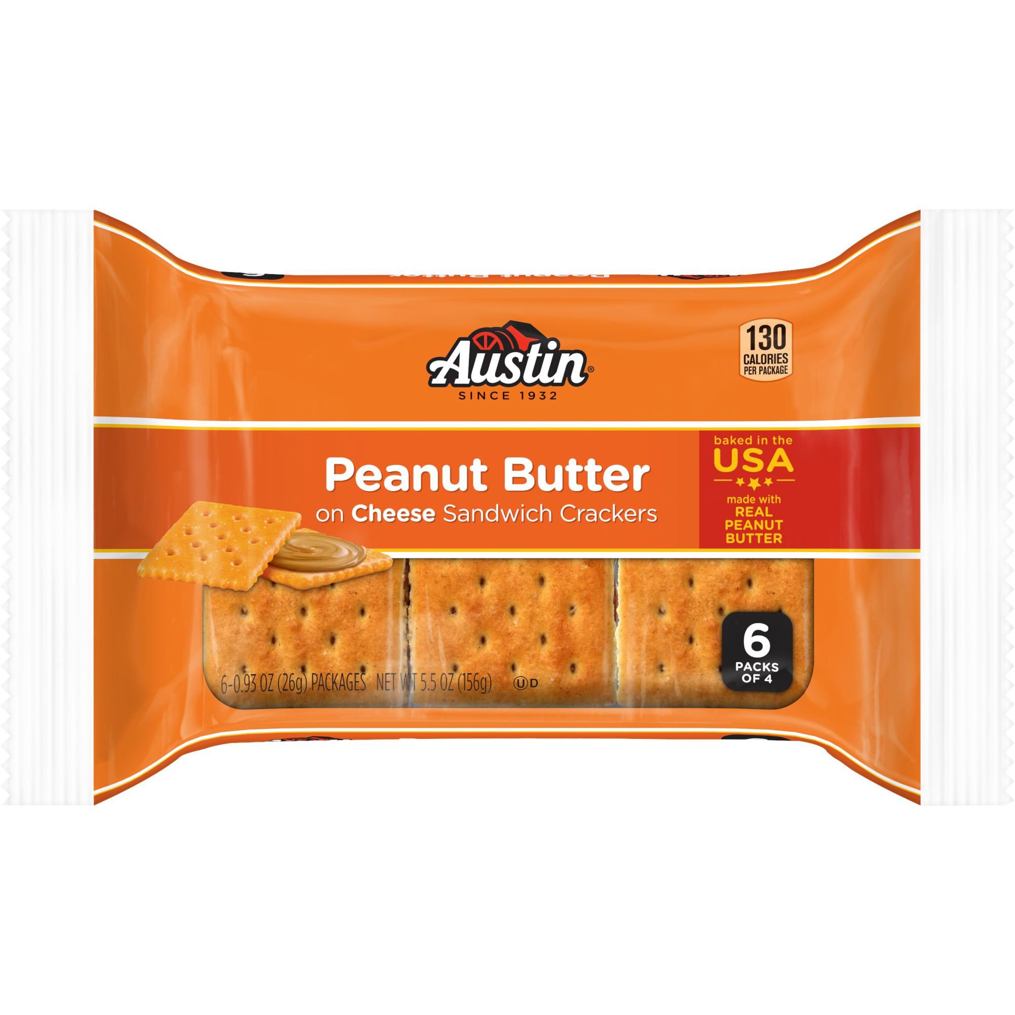 Austin Peanut Butter On Cheese Sandwich Crackers, 5.5 Oz - Shop ...