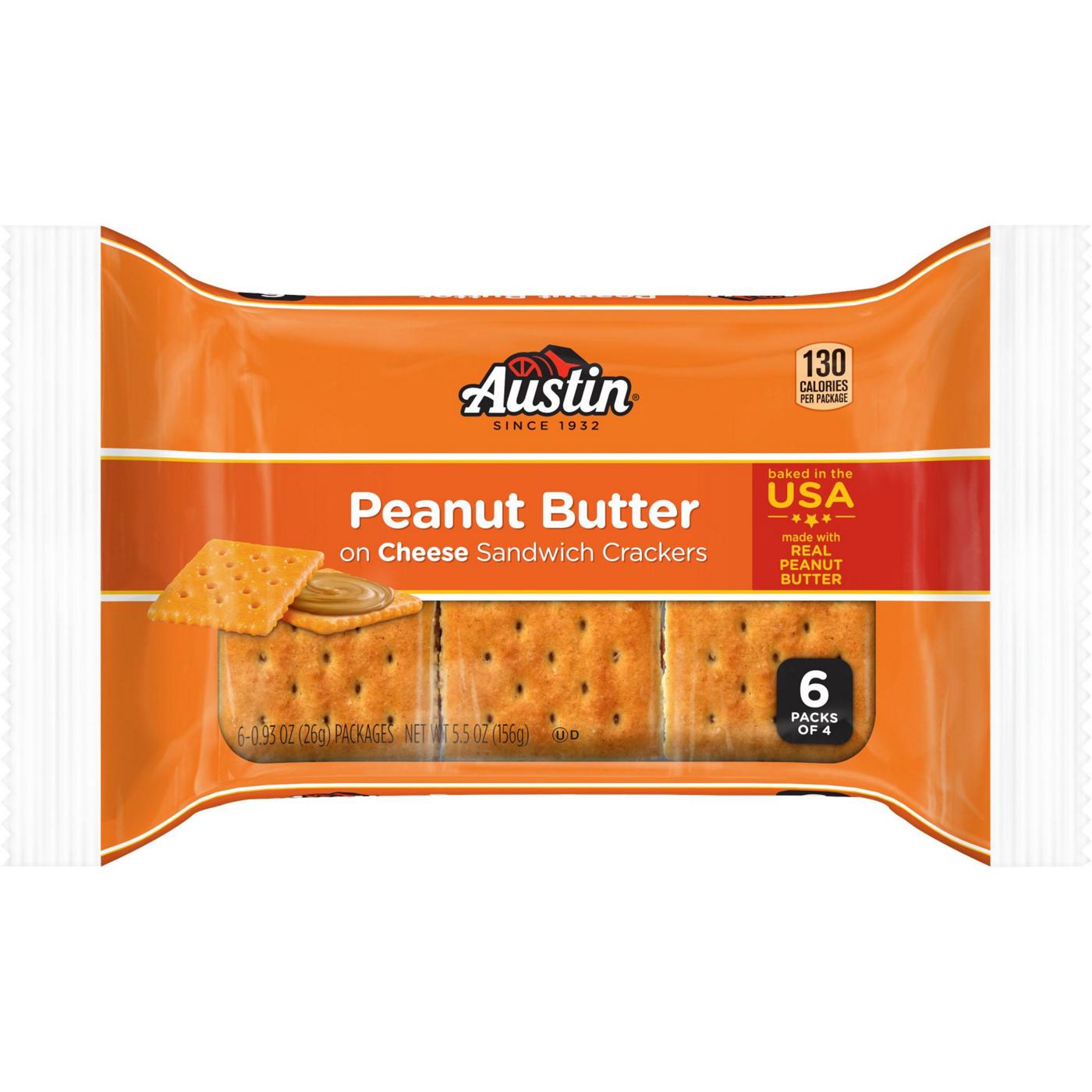 Austin Peanut Butter on Cheese Sandwich Crackers; image 1 of 3