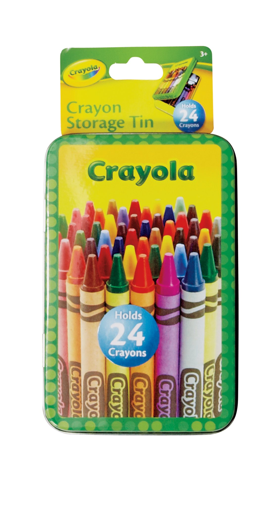 64 Crayon Storage Tin, 6.25 x 4.25 x 2 inches