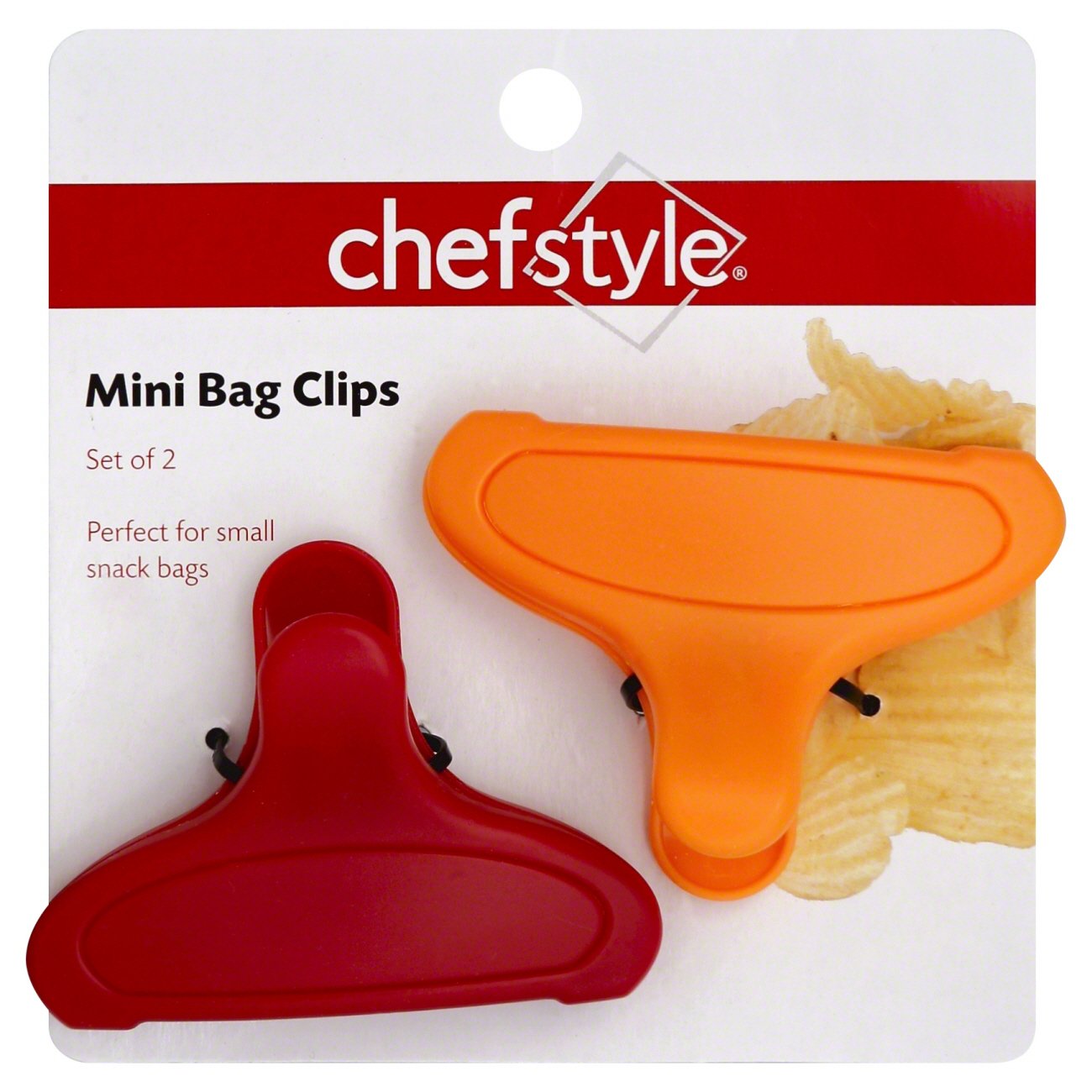 HIC Kitchen Large Bag Clips, Red, Set of 2