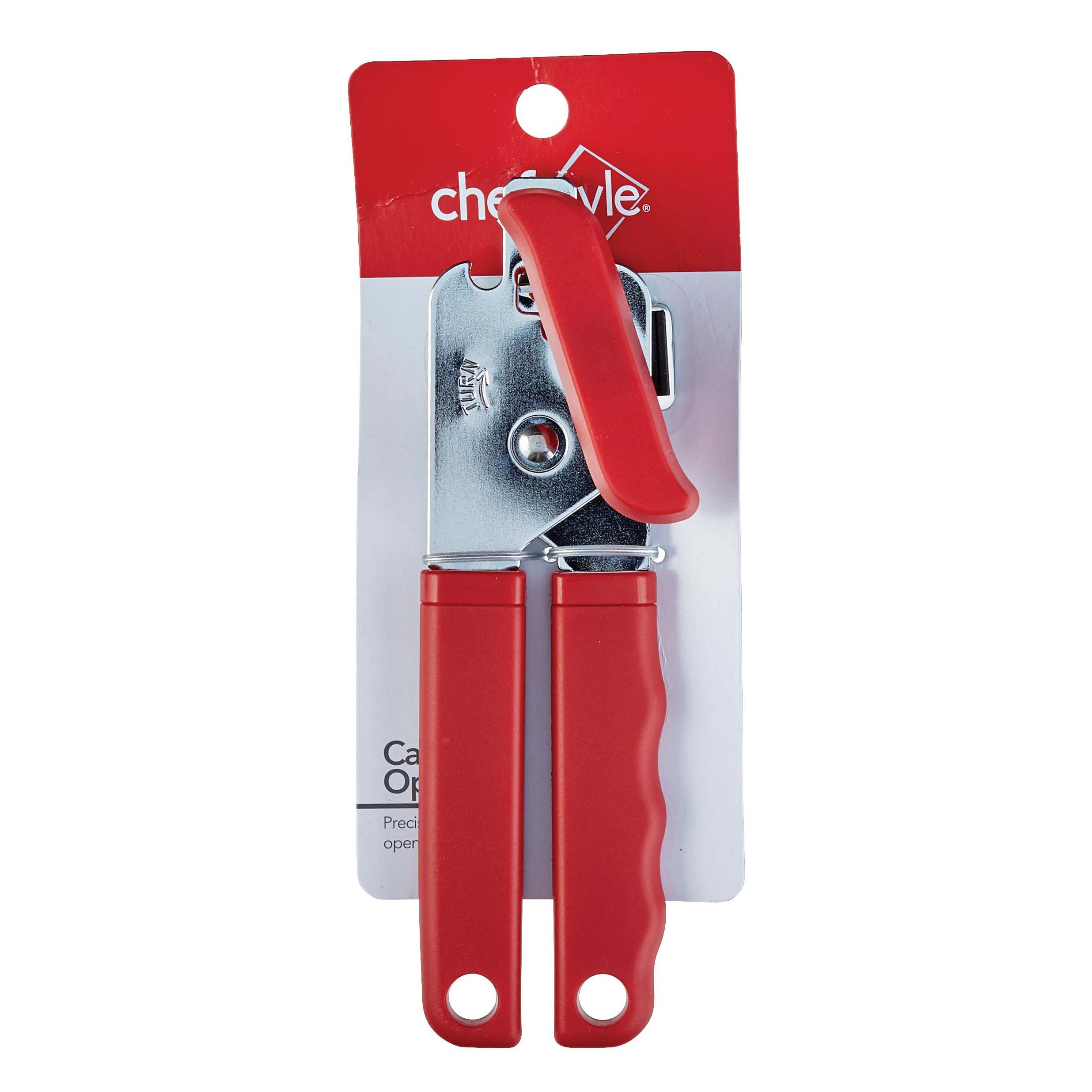 chefstyle Manual Can Opener with Bottle Opener - Red - Shop Bar Tools at  H-E-B