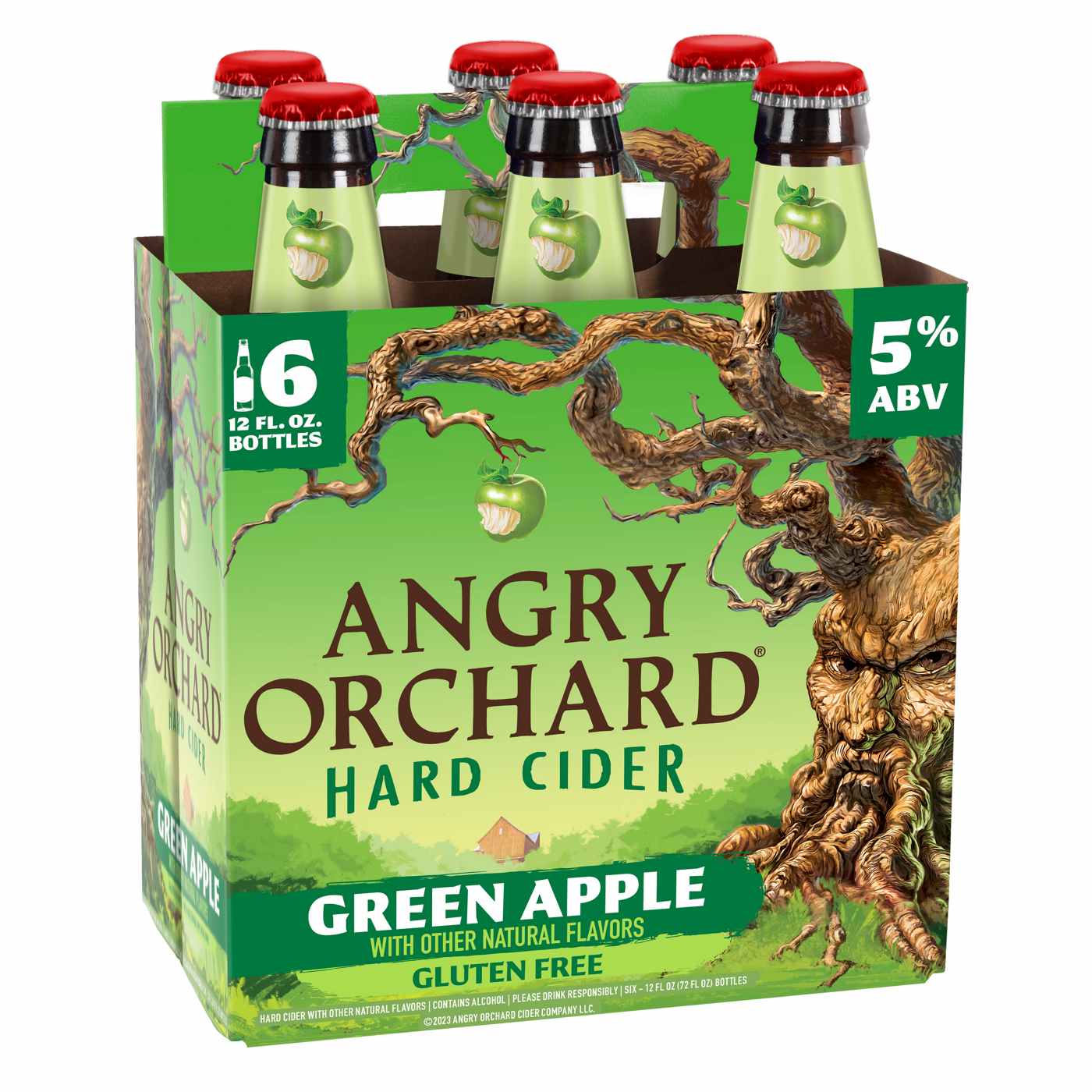 Angry Orchard Green Apple Hard Cider 6 pk Bottles; image 2 of 3