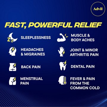 Advil PM Liqui-Gels Pain Reliever and Nighttime Sleep Aid, Ibuprofen for Pain Relief and Diphenhydramine HCL for a Sleep Aid
