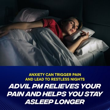 Advil PM Liqui-Gels Pain Reliever and Nighttime Sleep Aid, Ibuprofen for Pain Relief and Diphenhydramine HCL for a Sleep Aid