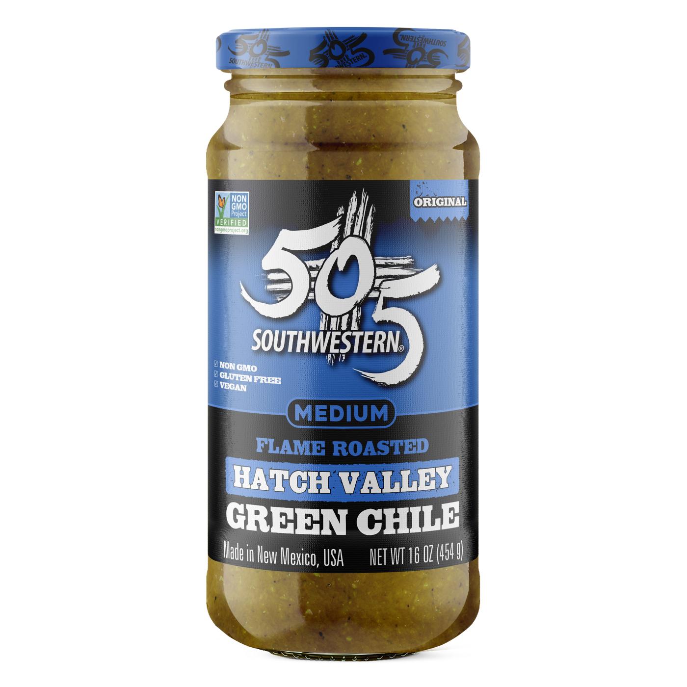 505 Southwestern Medium Flame Roasted Hatch Valley Green Chile; image 1 of 2