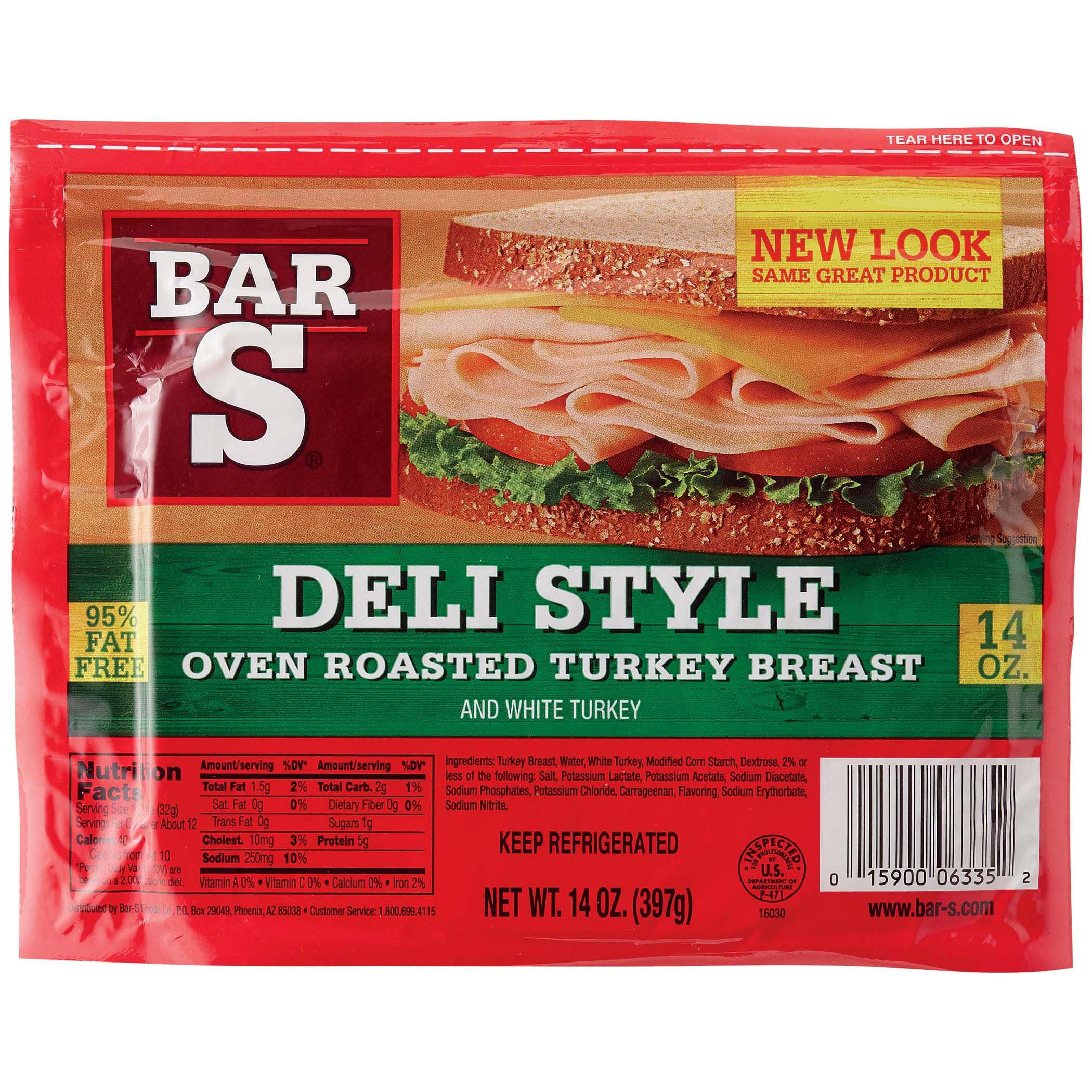 Bar S Deli Style Oven Roasted Turkey Breast Shop Meat at HEB