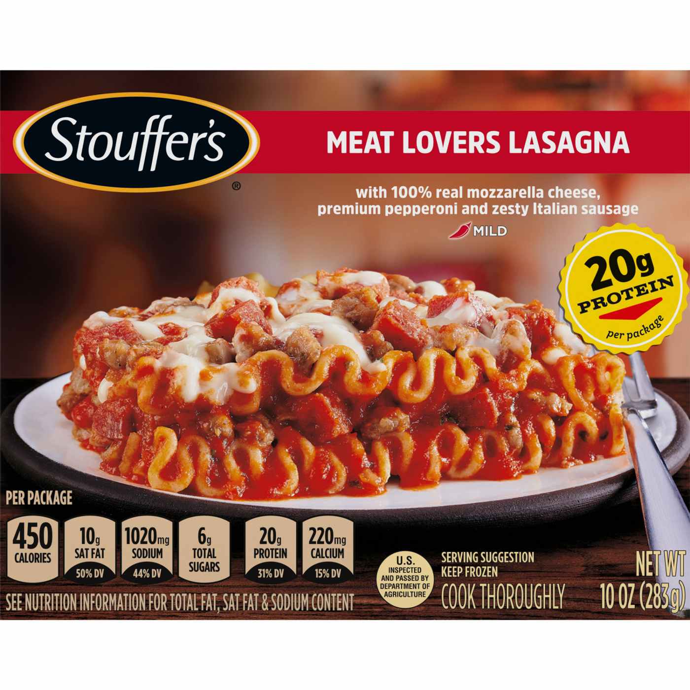 Stouffer's Meat Lovers Lasagna Frozen Meal; image 1 of 7