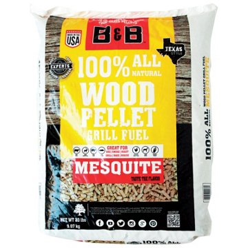 B&B Charcoal All Natural Mesquite Wood Pellets, 20 lb