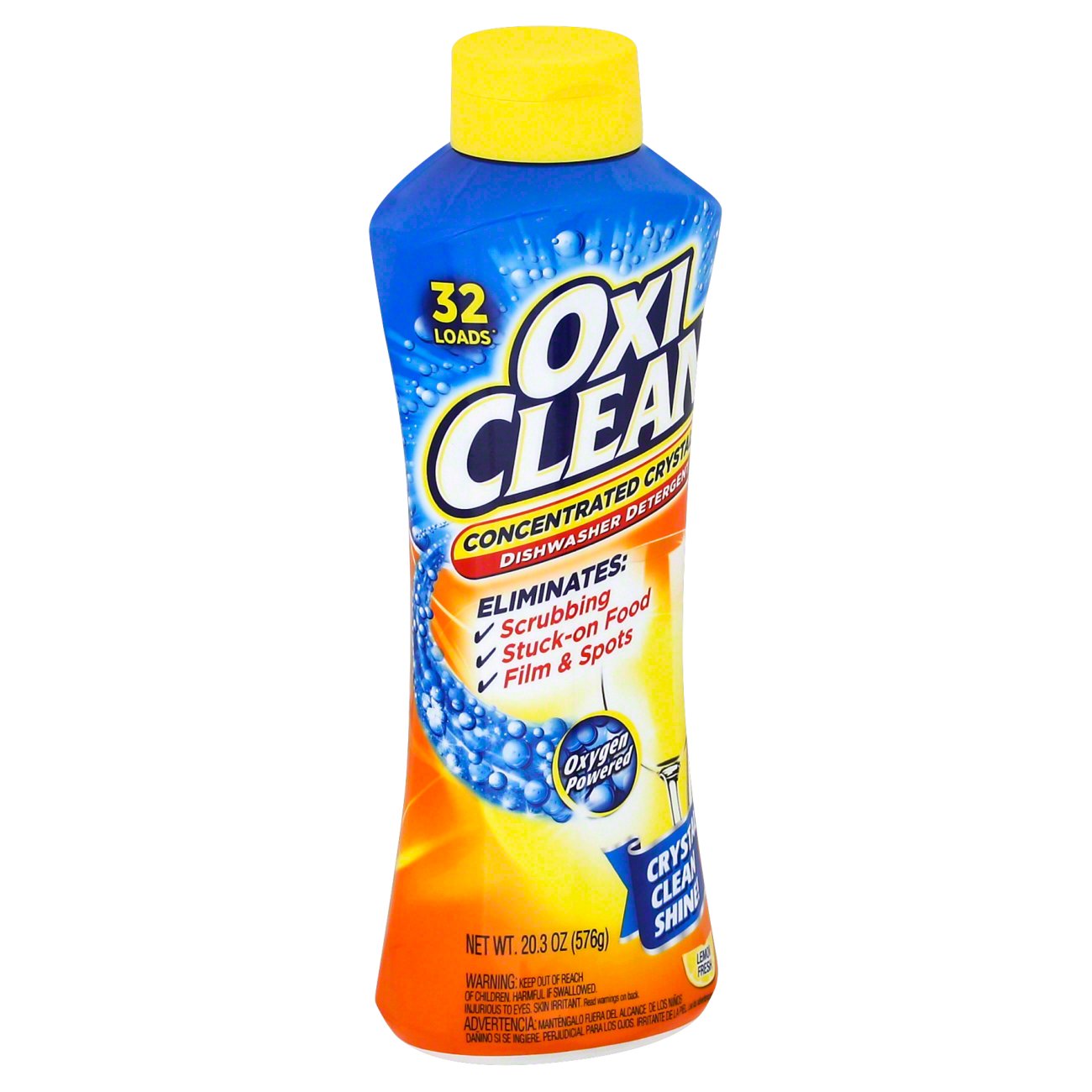 Oxi Clean 4X Extreme Power Crystals Lemon Dish Detergent 32 Loads