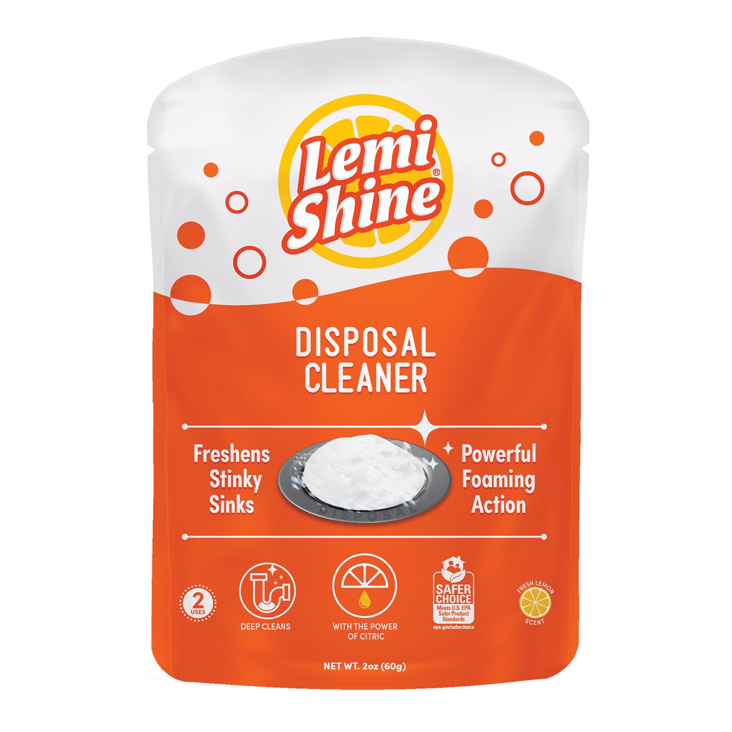 Lemi Shine Foaming Garbage Disposal Cleaner and Deodorizer Pods