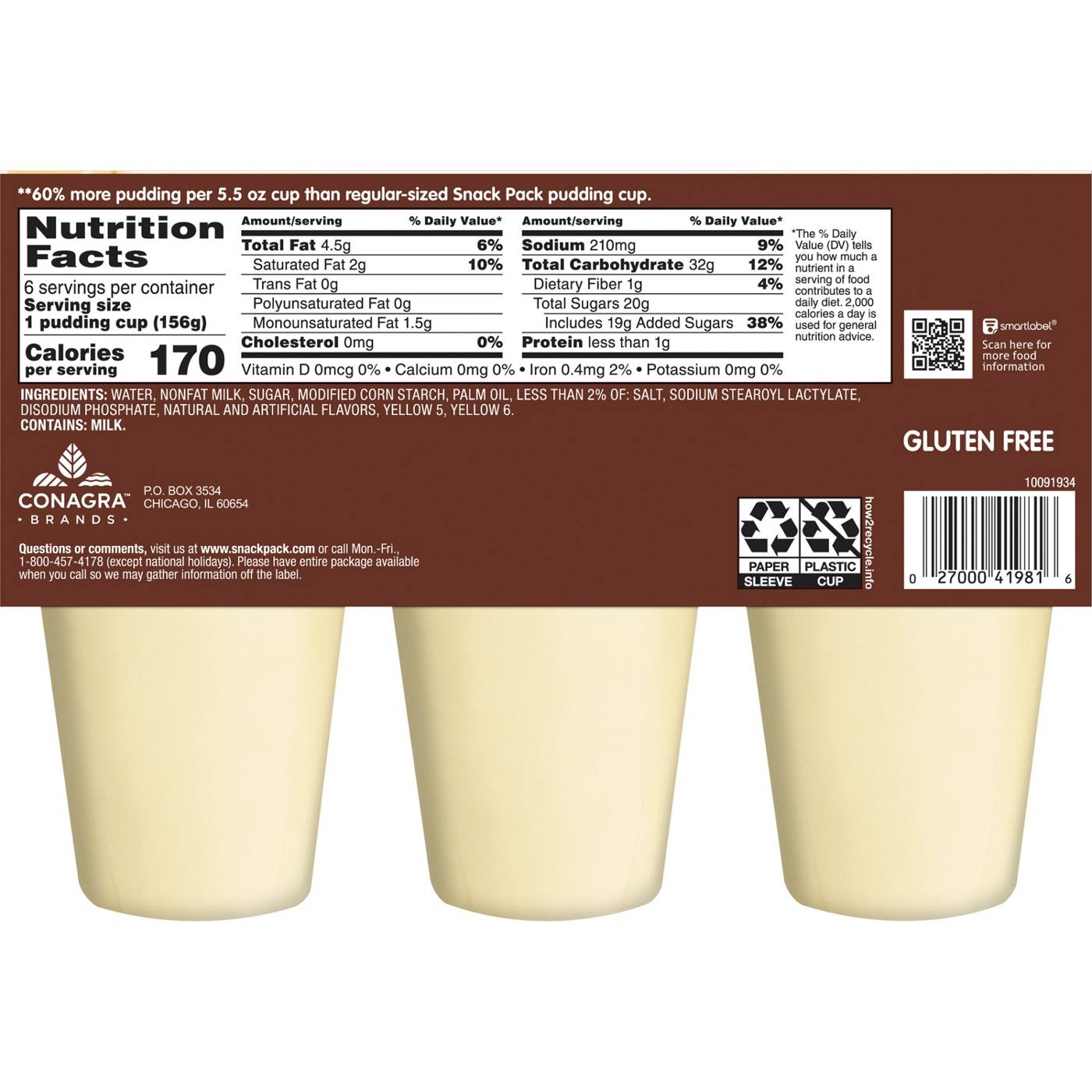 Snack Pack Super Size Vanilla Pudding Cups; image 2 of 7