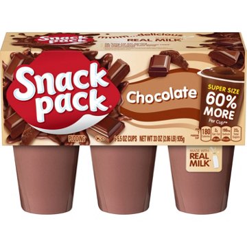 Snack Pack Super Size Chocolate Pudding Cups, 6 ct