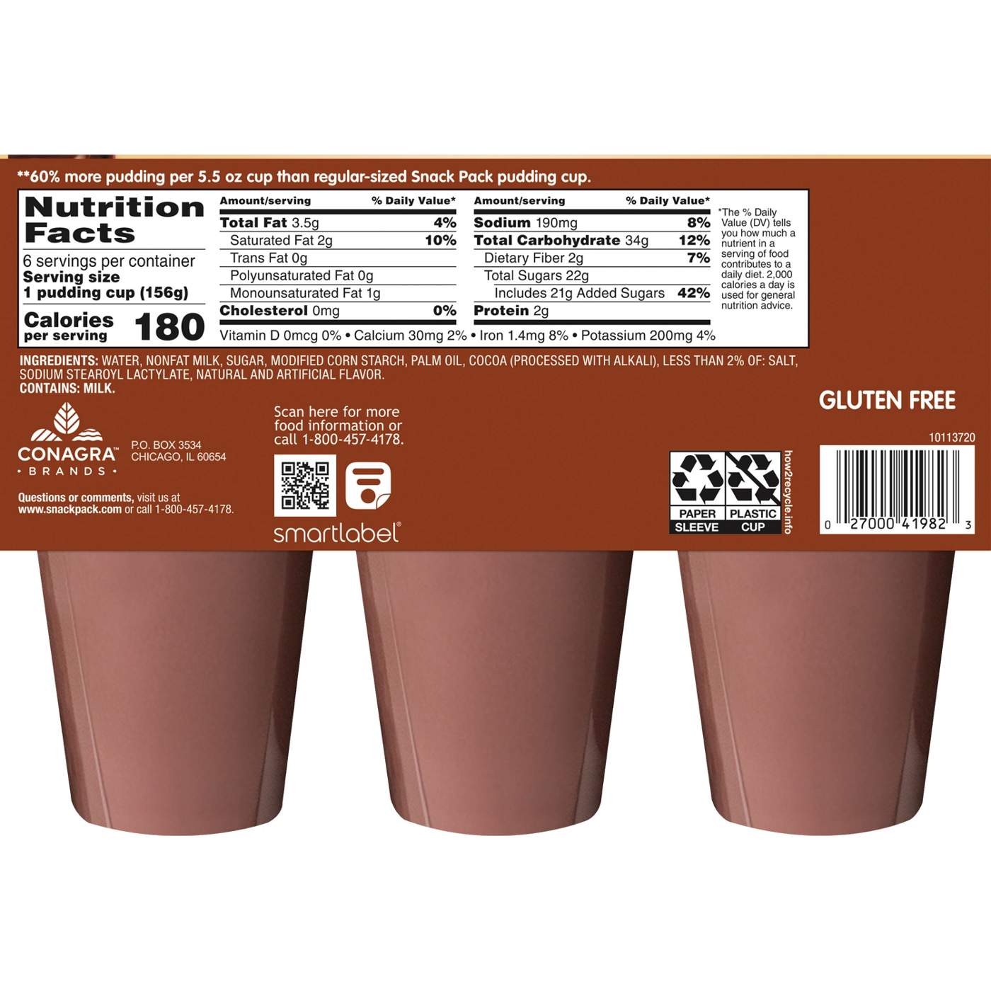 Snack Pack Super Size Chocolate Pudding Cups; image 7 of 7