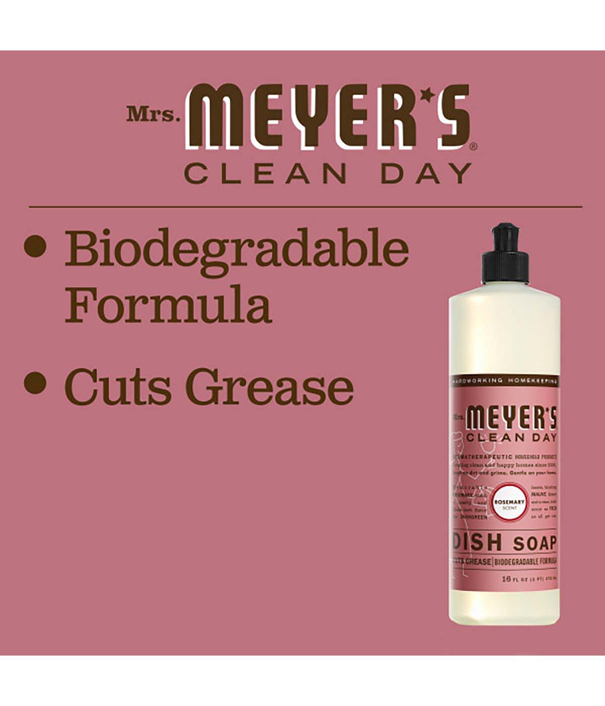 Mrs. Meyer's Clean Day Rosemary Scent Dish Soap; image 4 of 6