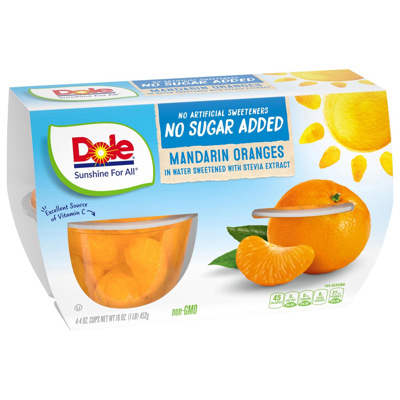 Dole Fruit Bowls - Mandarin Oranges in Water Sweetened with Stevia Extract; image 5 of 7