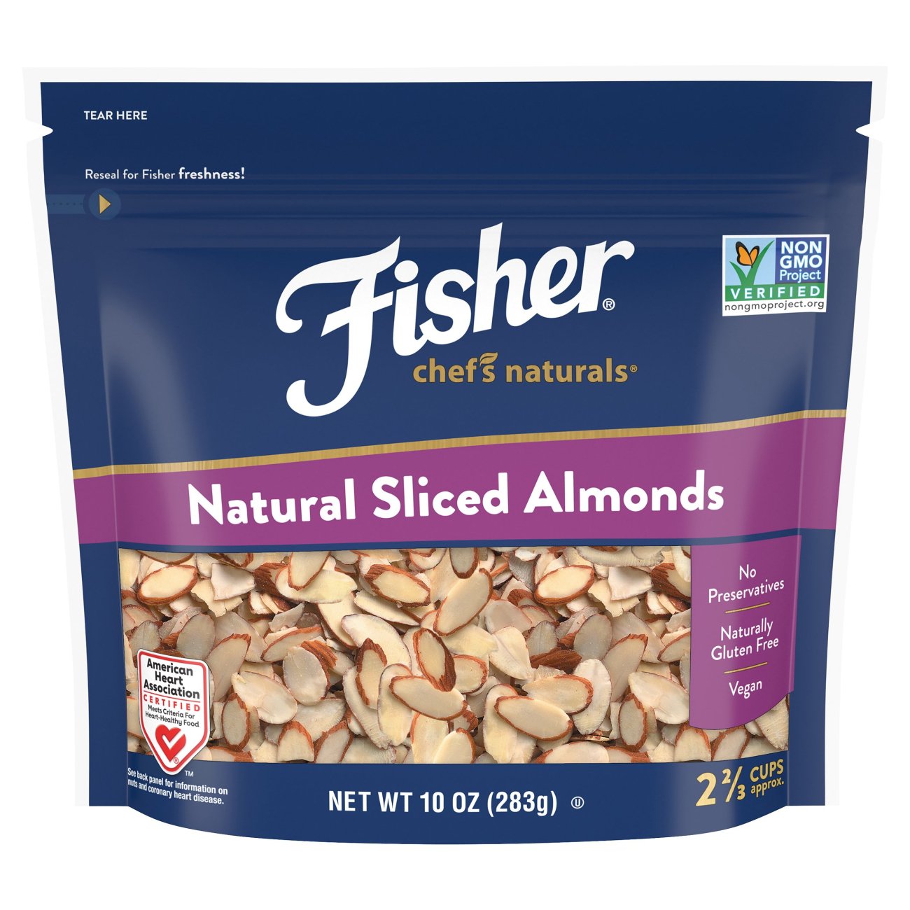Fisher Natural Sliced Almonds - Shop Nuts & seeds at H-E-B