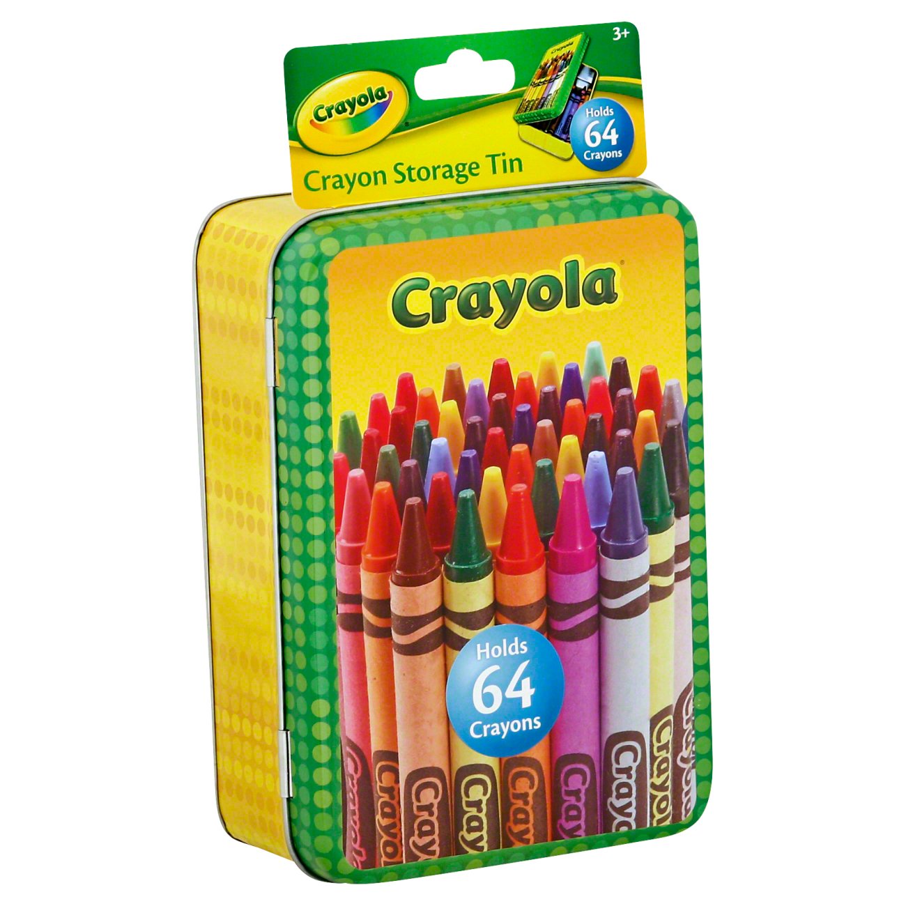 64 Crayon Storage Tin, 6.25 x 4.25 x 2 inches