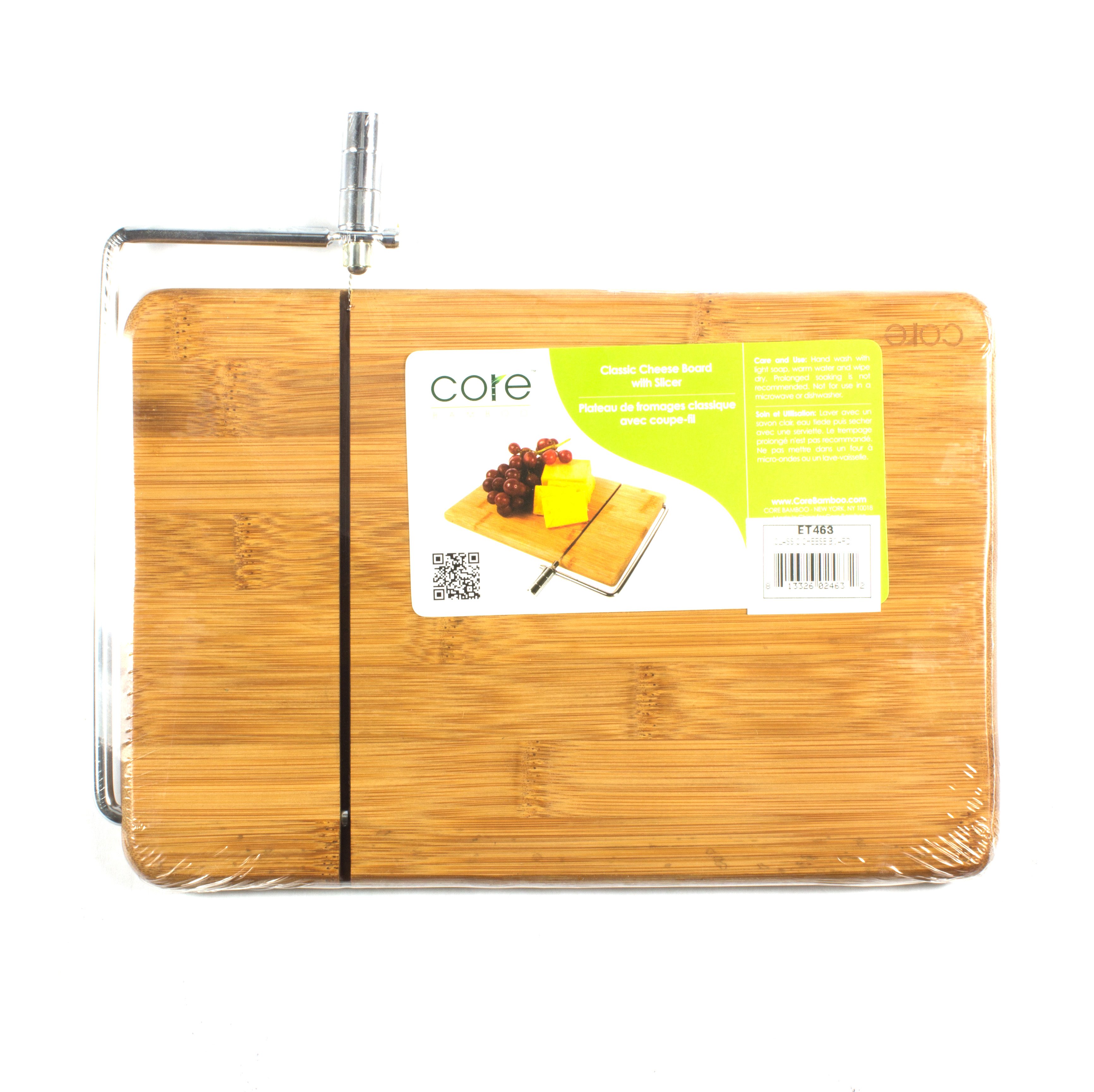 Core Bamboo Classic Cheese Board With Slicer Shop Cutting boards at HEB