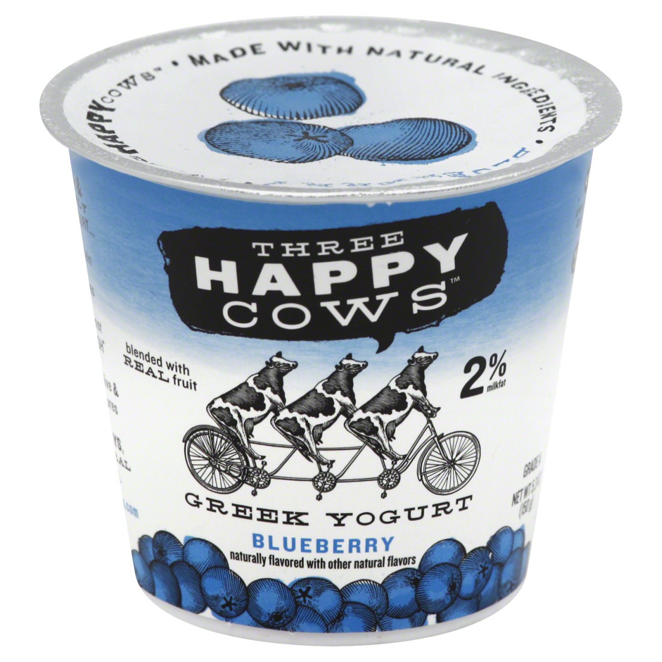 Three Happy Cows Blueberry Greek Yogurt Shop Three Happy Cows