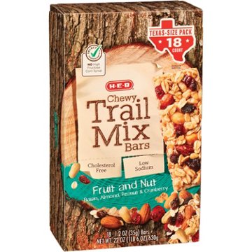 H-E-B Fruit & Nut Chewy Trail Mix Granola Bars - Texas-Size Pack