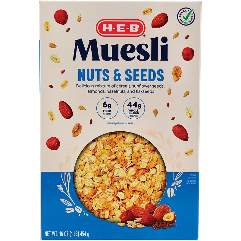 H-E-B European Muesli Nuts & Seeds Cereal - Shop Cereal & Breakfast at ...