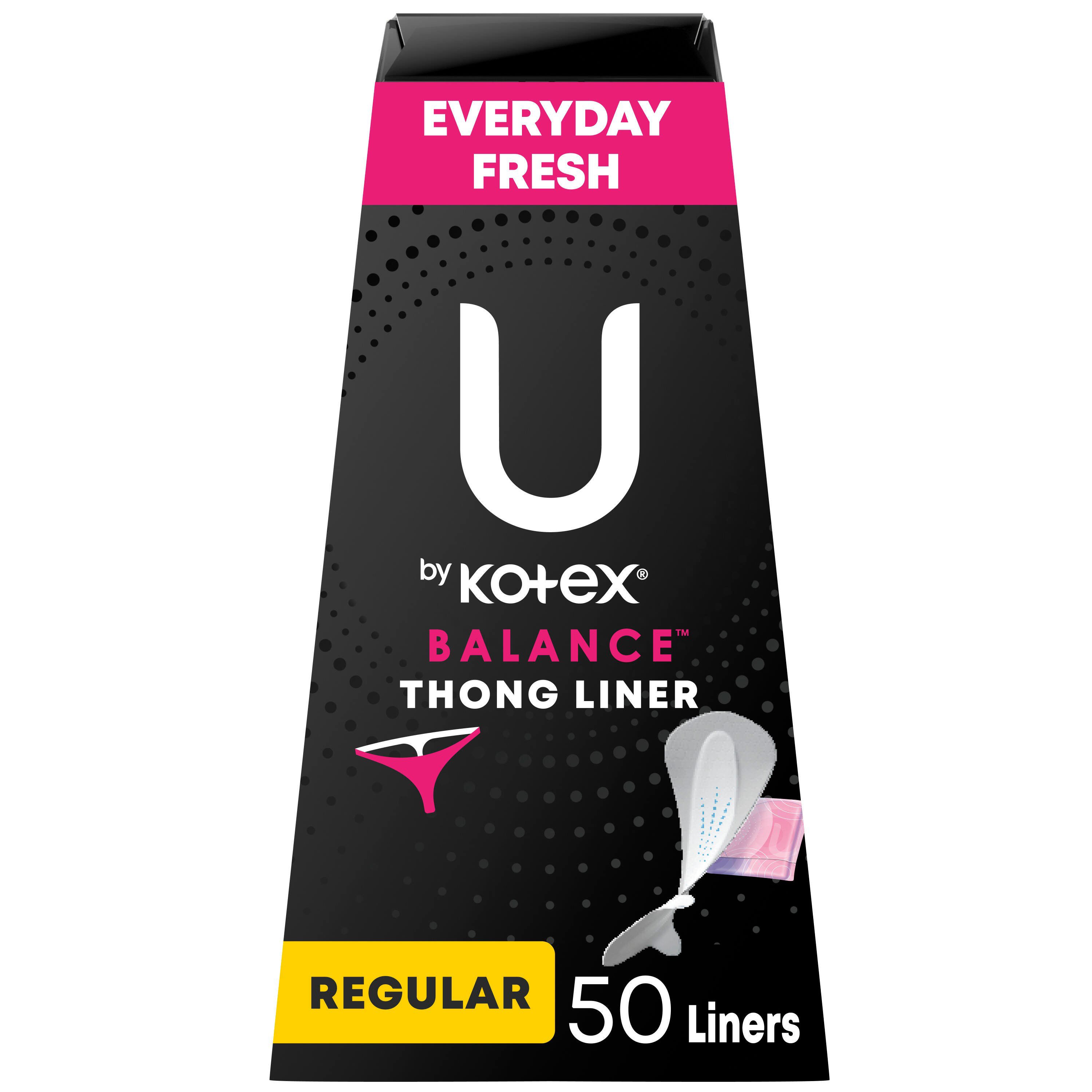 U by Kotex Balance Daily Wrapped Thong Panty Liners Light Absorbency