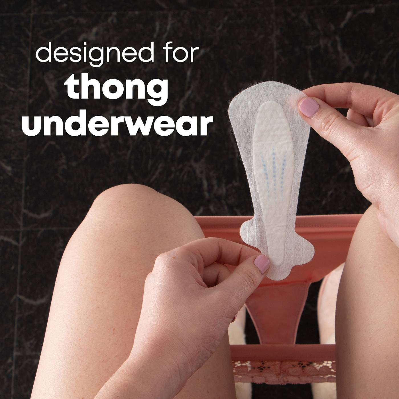U by Kotex Balance Daily Wrapped Thong Panty Liners - Light Absorbency -  Regular Length - Shop Pads & Liners at H-E-B