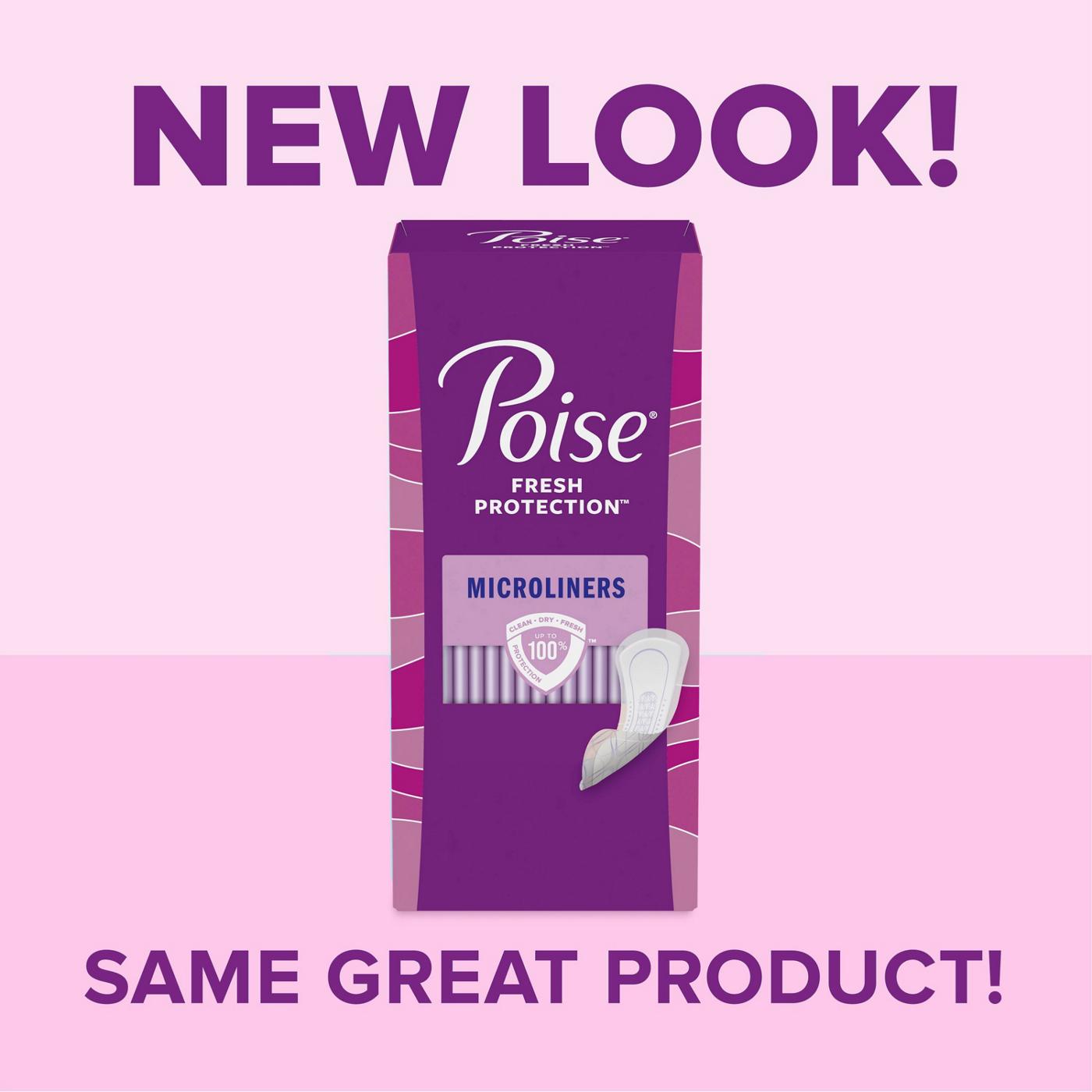 Poise Daily Incontinence Long Panty Liners - 1 Drop Lightest; image 7 of 8