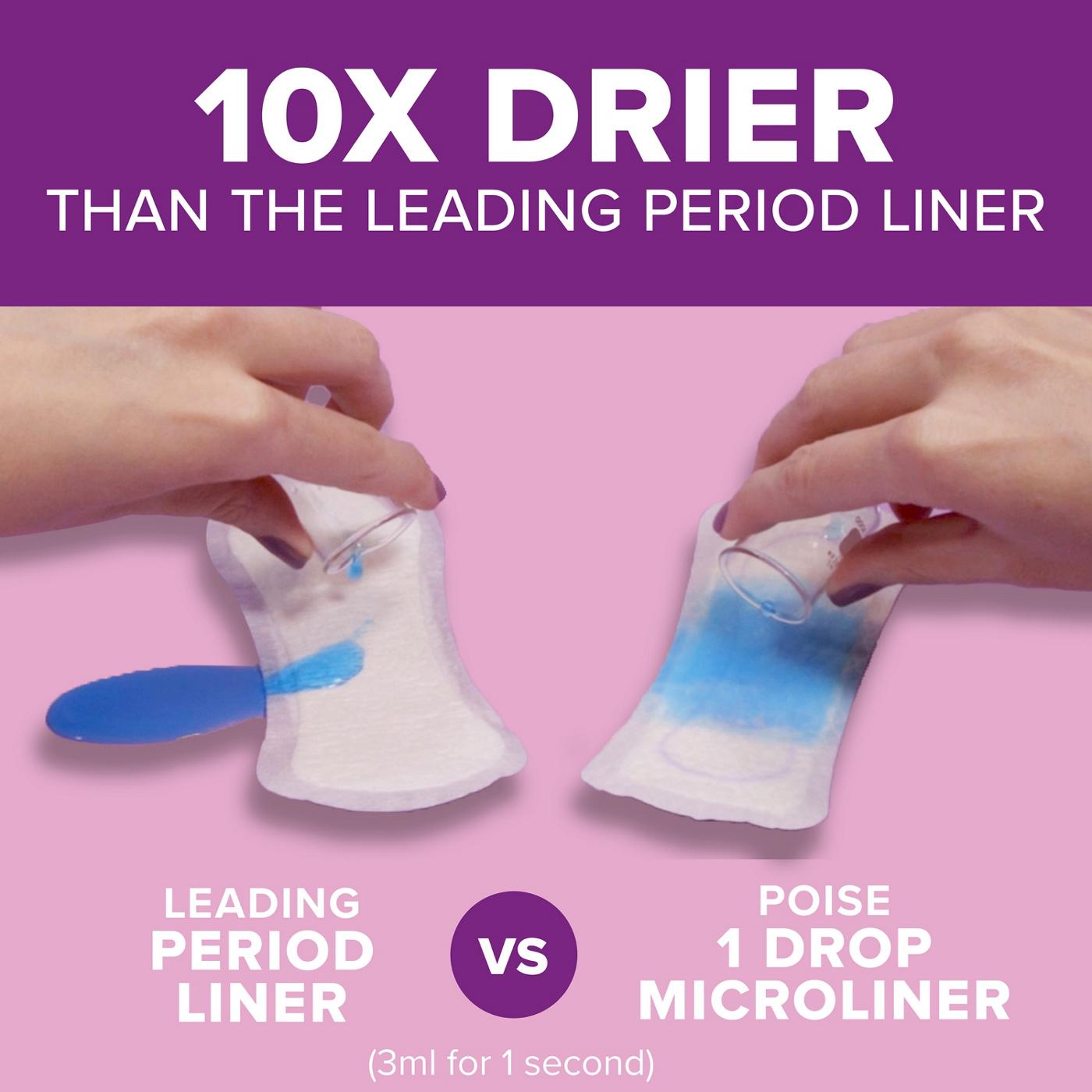 Poise Daily Incontinence Long Panty Liners - 1 Drop Lightest; image 8 of 8