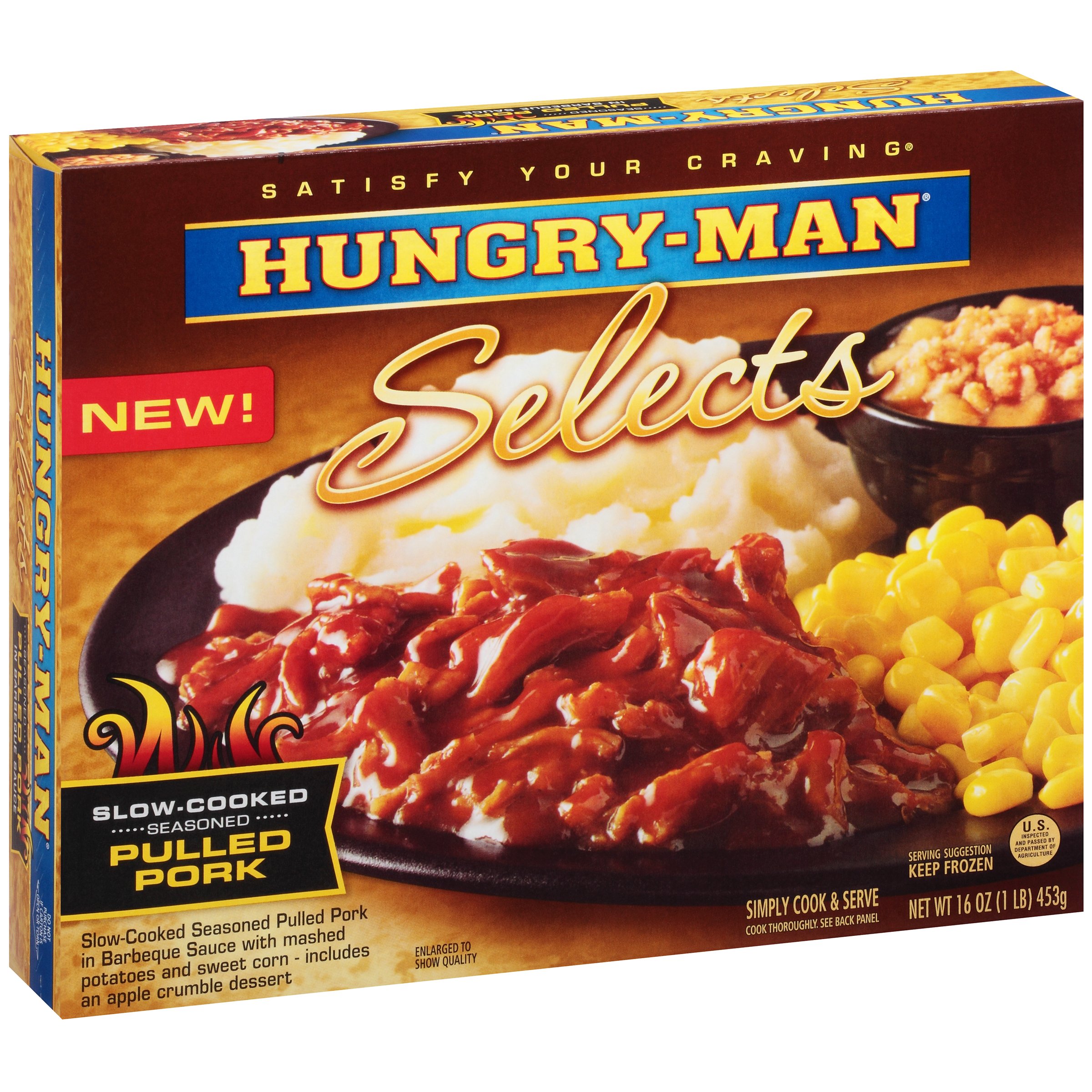 HungryMan Selects Seasoned Pulled Pork in BBQ Sauce Shop Entrees