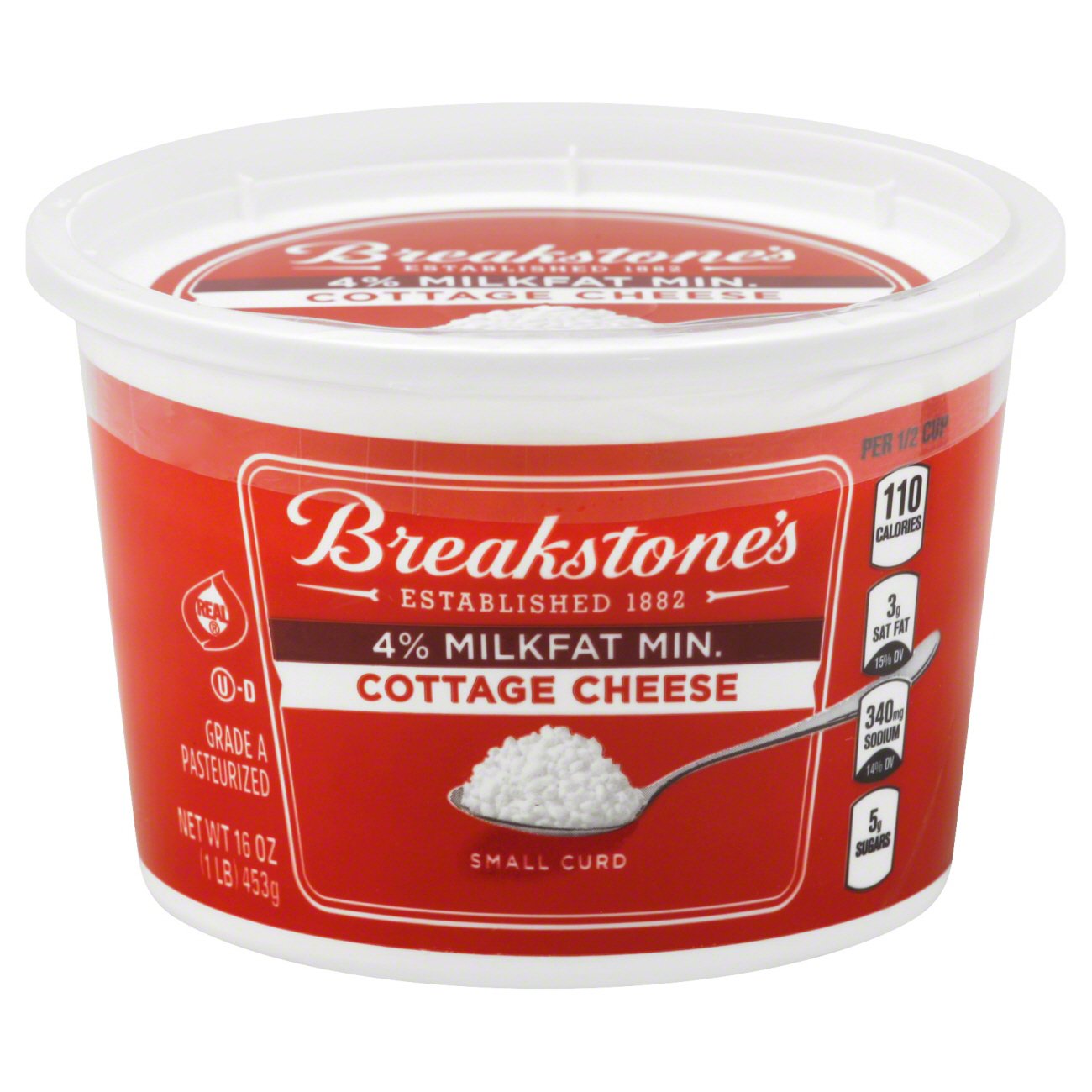 Breakstone's 4% Milkfat Min. Small Curd Cottage Cheese - Shop Cottage ...