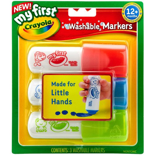 Crayola My First Washable Grip Markers, 3ct