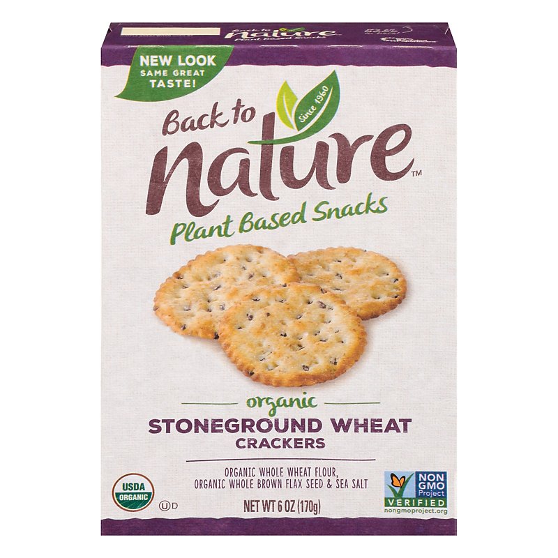 Back To Nature Stoneground Wheat Crackers Shop Crackers Breadsticks At H E B
