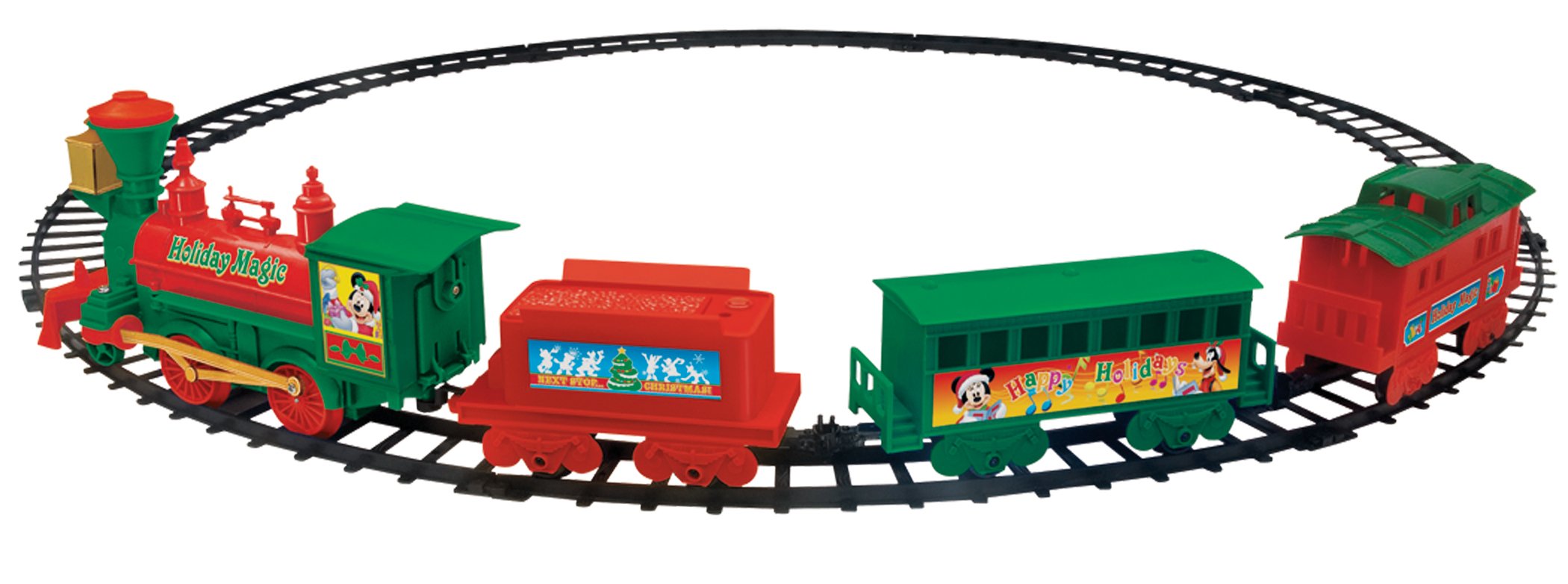 mickey mouse christmas train set