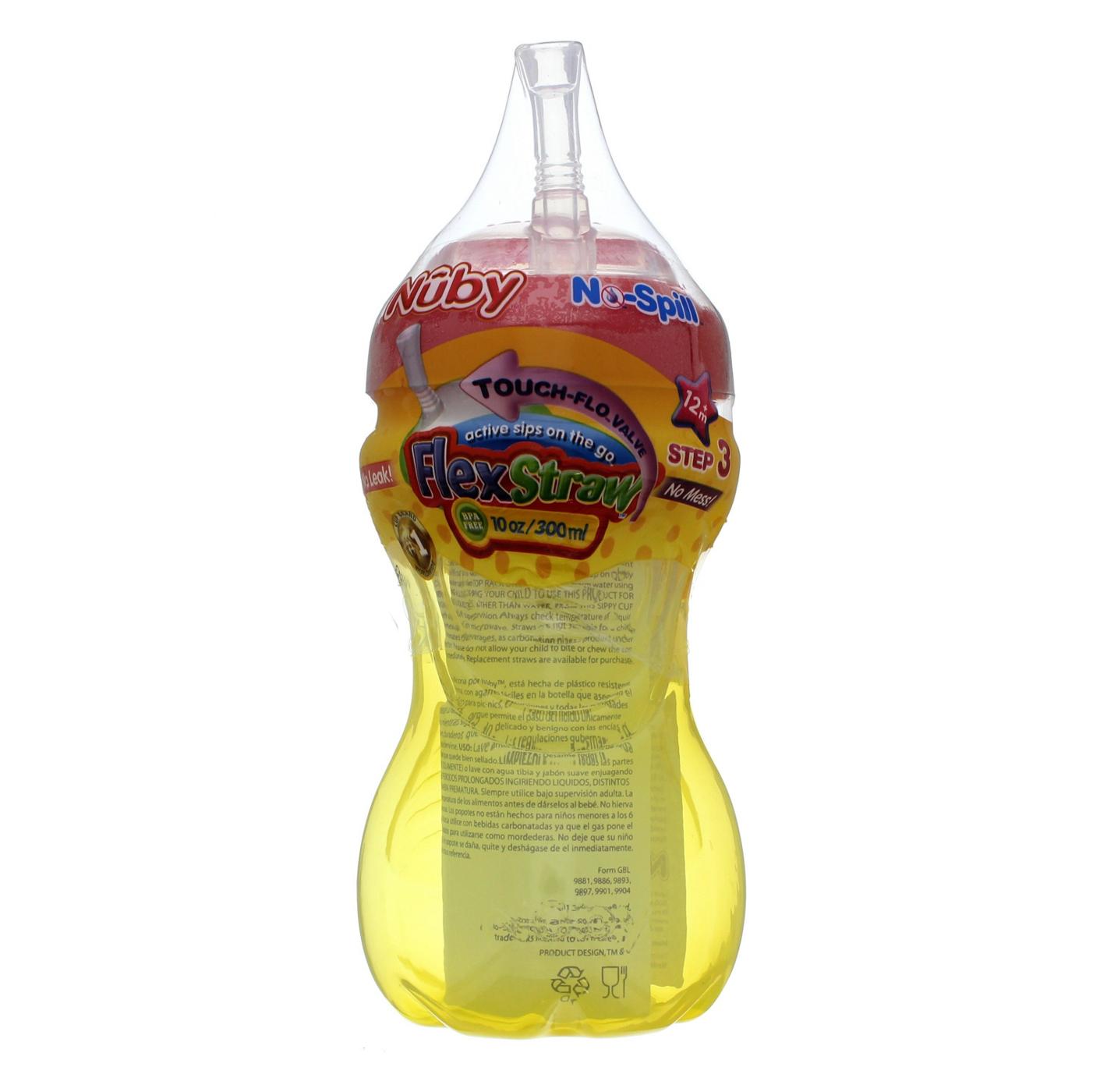 Nuby No Spill Flexi Straw 10 oz Cup, Assorted Colors; image 5 of 5