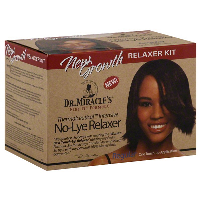 Dr. Miracle's Feel it Formula New Growth No-Lye Relaxer Kit Regular - Shop  Hair Care at H-E-B