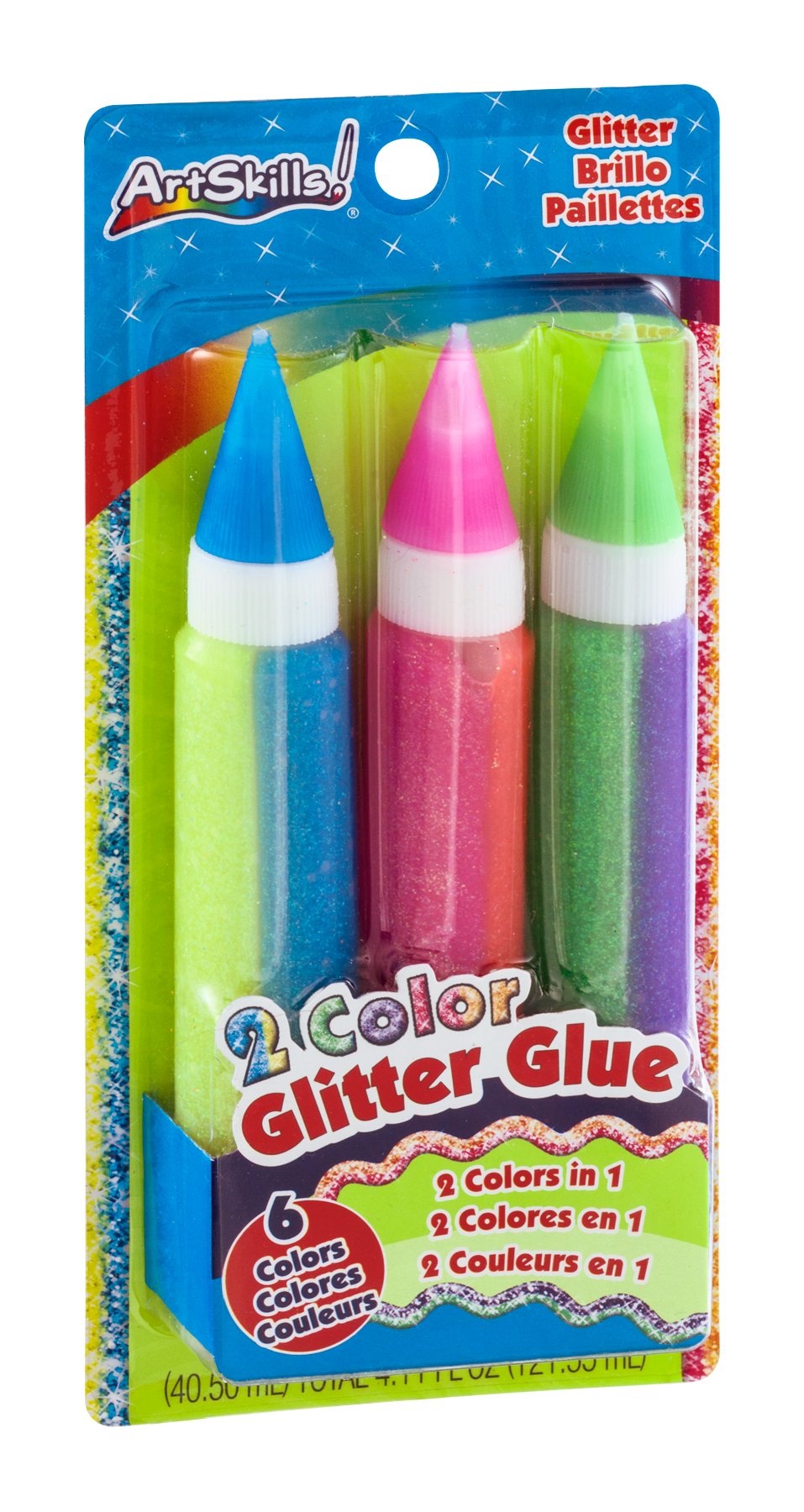 ArtSkills Rainbow 2 Color Glitter Glue Shop Glue at HEB