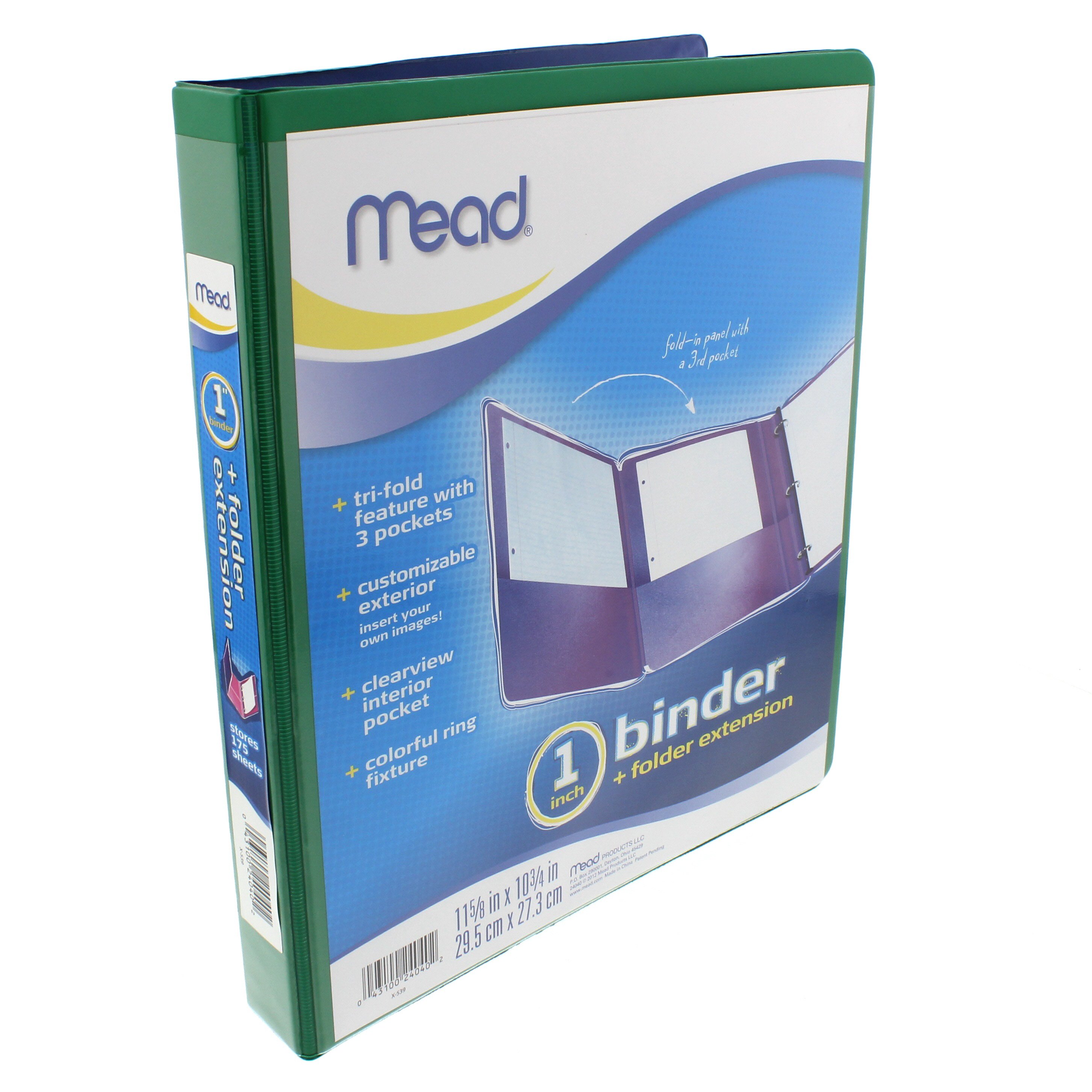 MEAD Heat Sealed Binder With TriFold, Assorted Colors Shop Binders at HEB