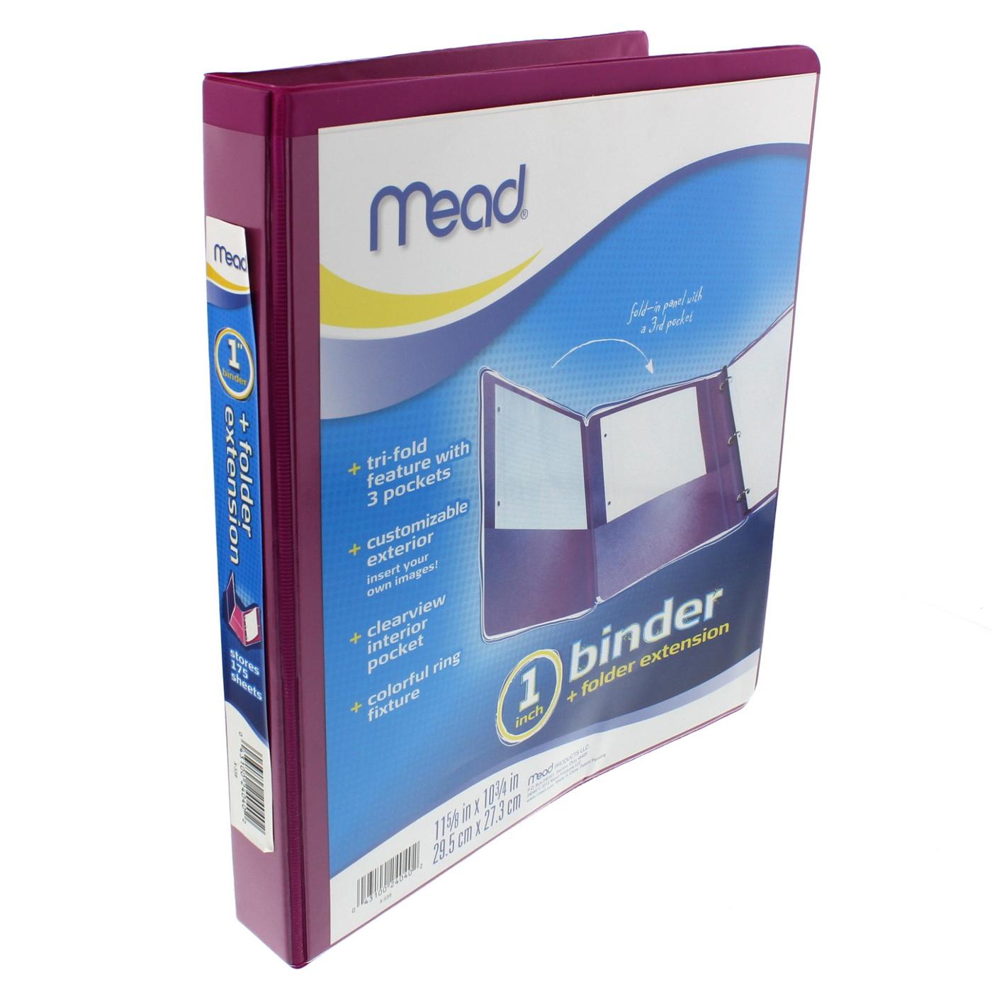 MEAD Heat Sealed Binder With Tri-Fold,  Assorted Colors; image 4 of 6