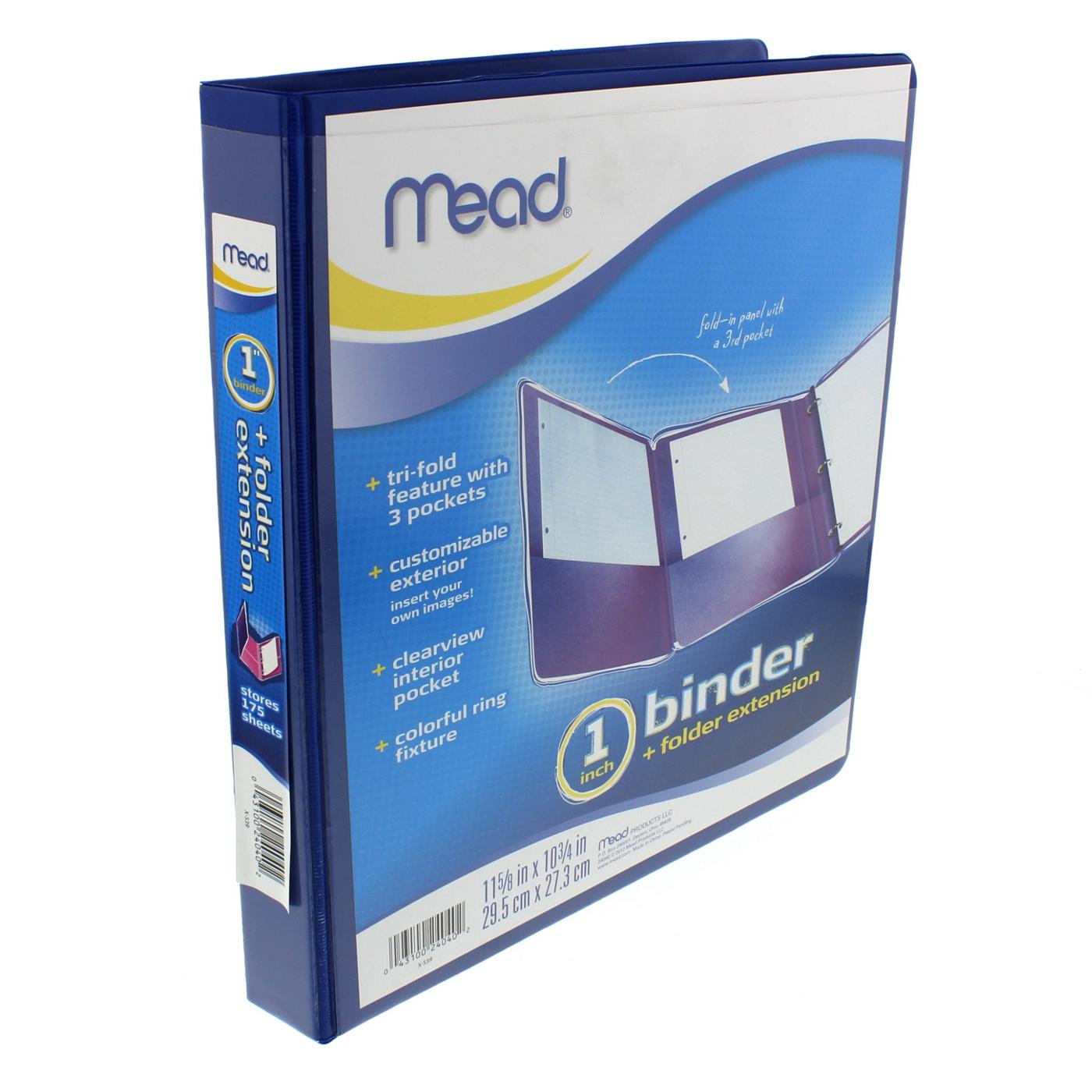 MEAD Heat Sealed Binder With Tri-Fold,  Assorted Colors; image 5 of 6