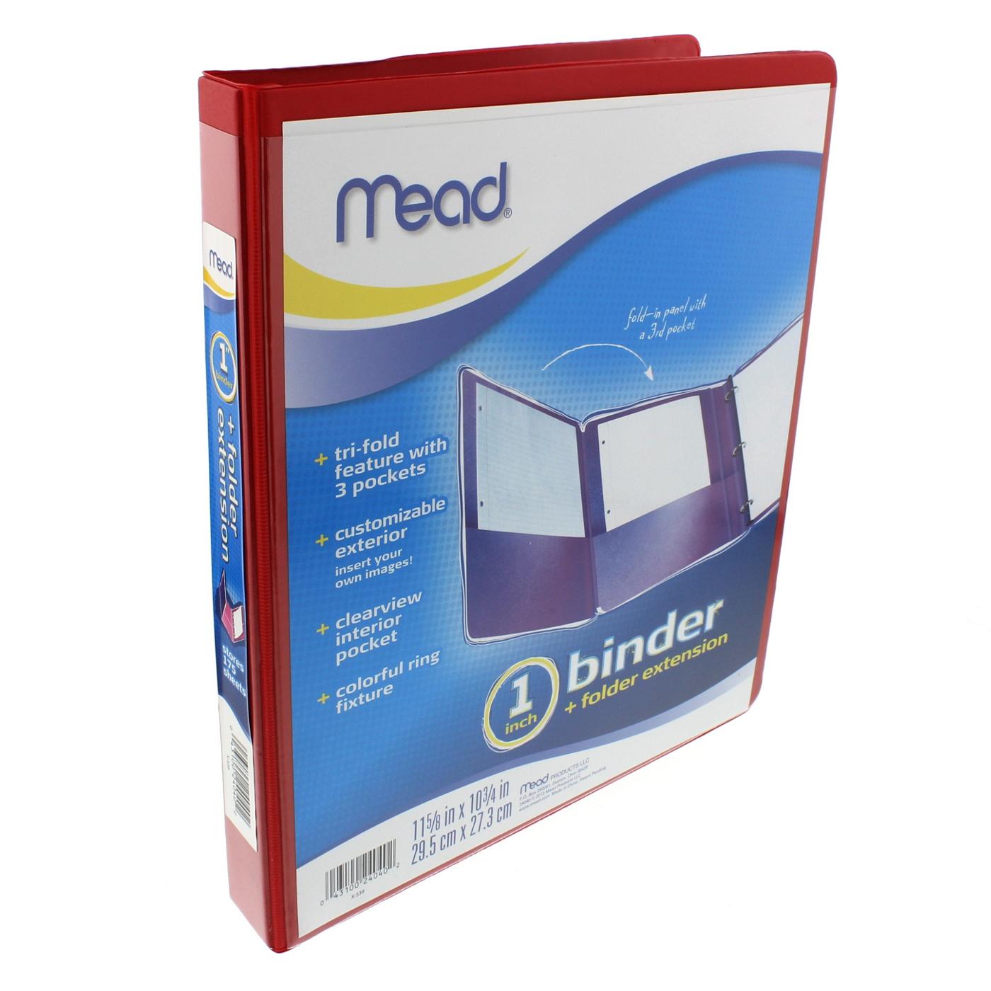 MEAD Heat Sealed Binder With Tri-Fold,  Assorted Colors; image 6 of 6